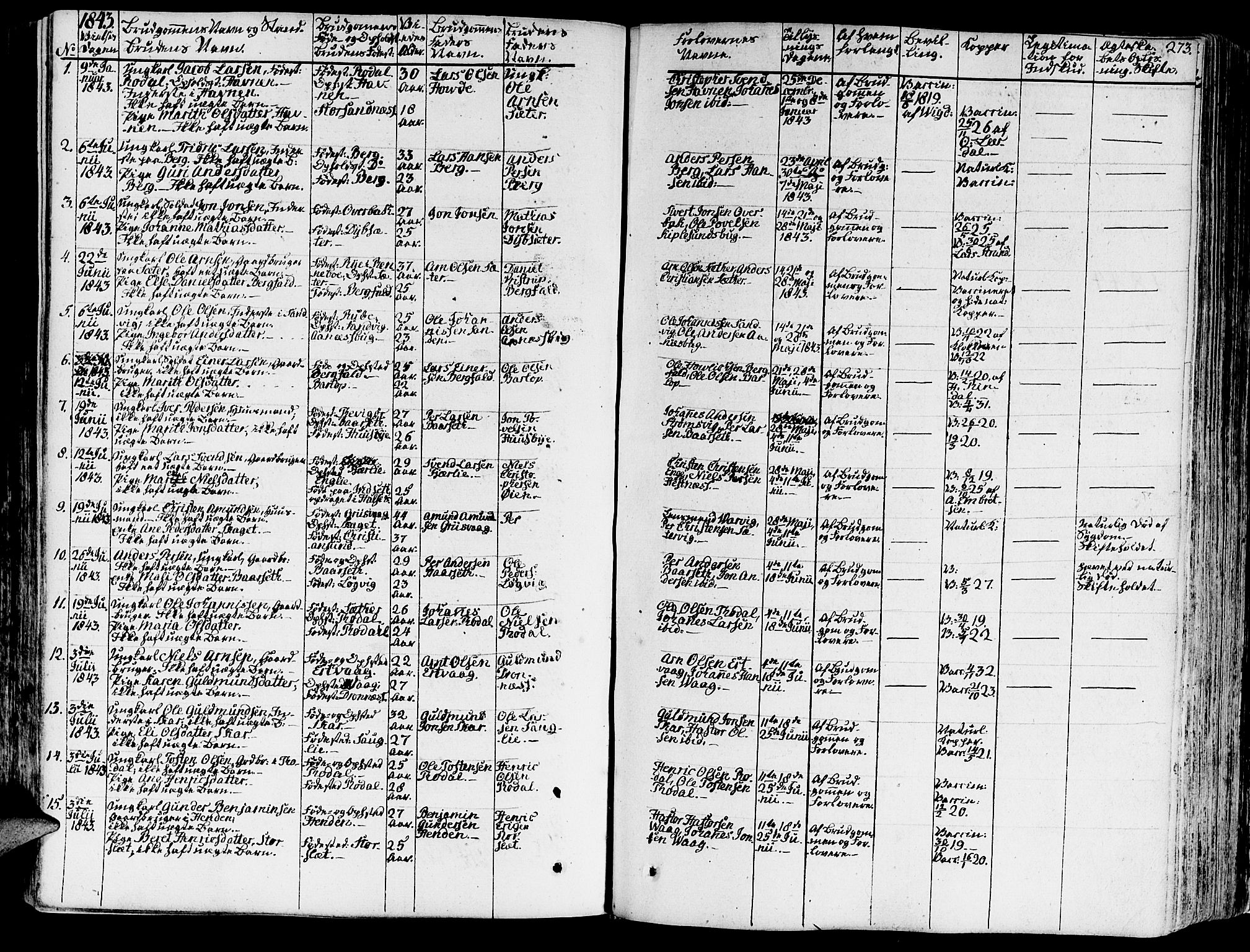 Ministerialprotokoller, klokkerbøker og fødselsregistre - Møre og Romsdal, SAT/A-1454/578/L0904: Parish register (official) no. 578A03, 1836-1858, p. 273