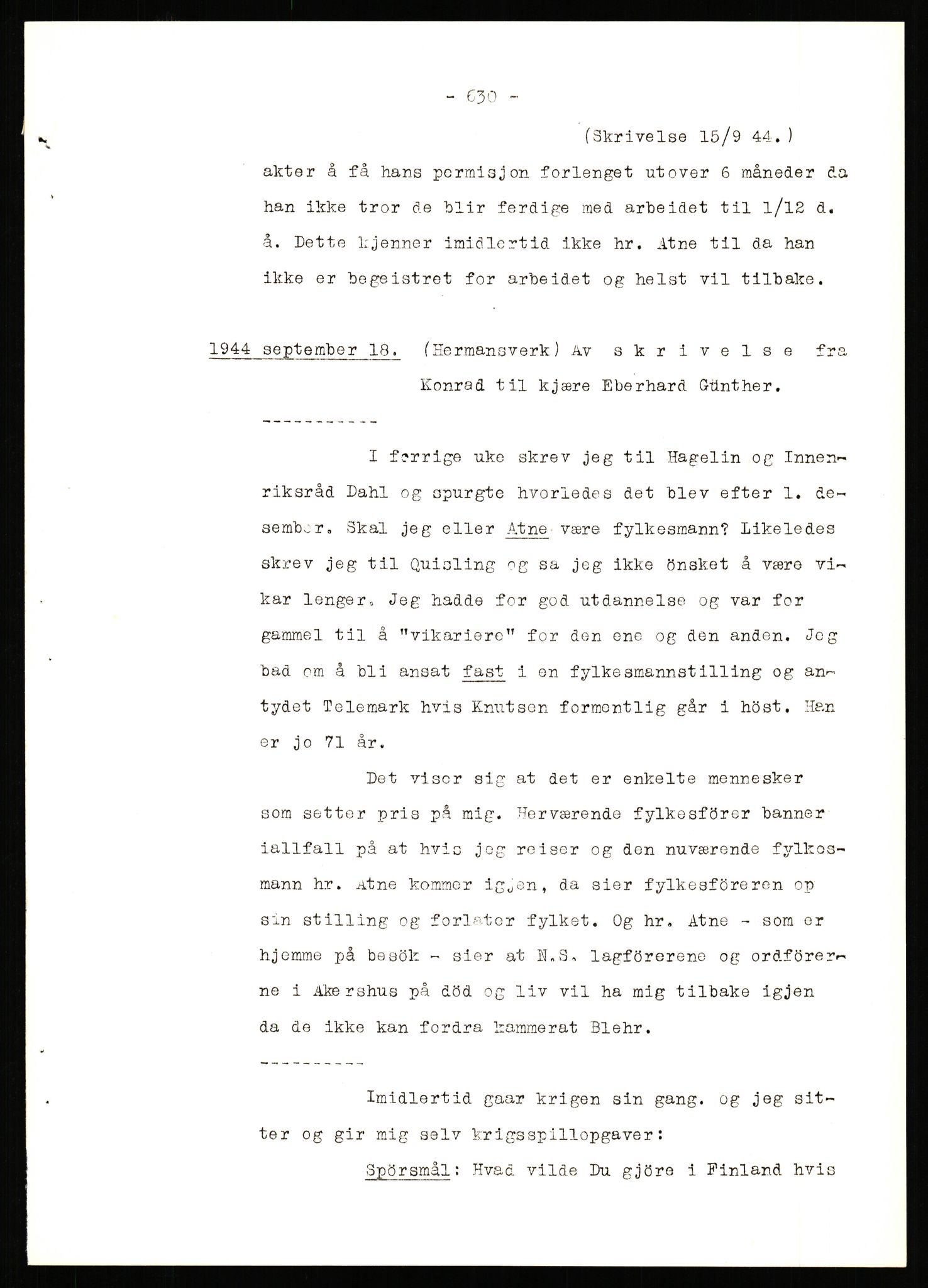 Forsvaret, Forsvarets krigshistoriske avdeling, AV/RA-RAFA-2017/Y/Yb/L0142: II-C-11-620  -  6. Divisjon, 1940-1947, p. 672