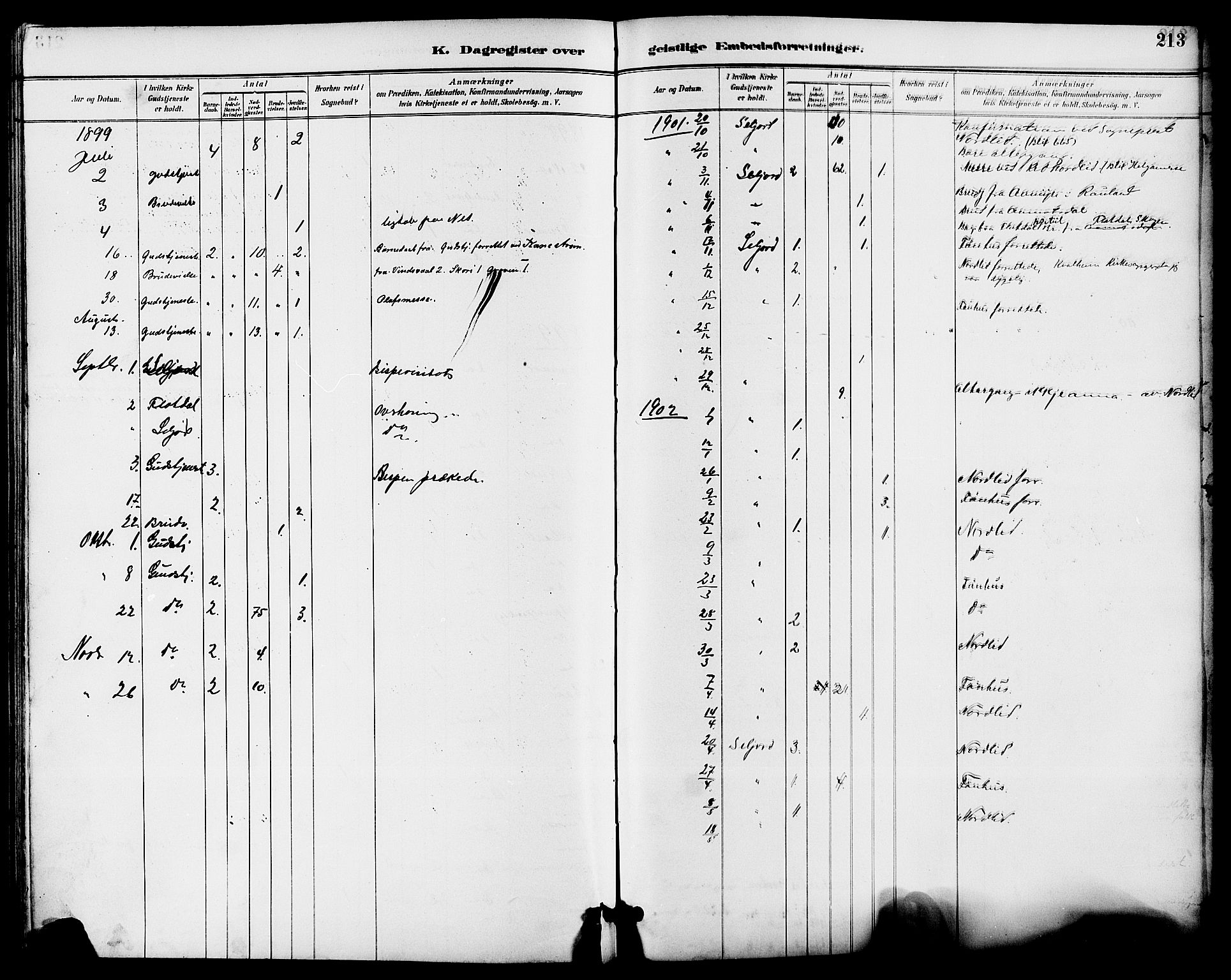Seljord kirkebøker, SAKO/A-20/G/Ga/L0005: Parish register (copy) no. I 5, 1887-1914, p. 213
