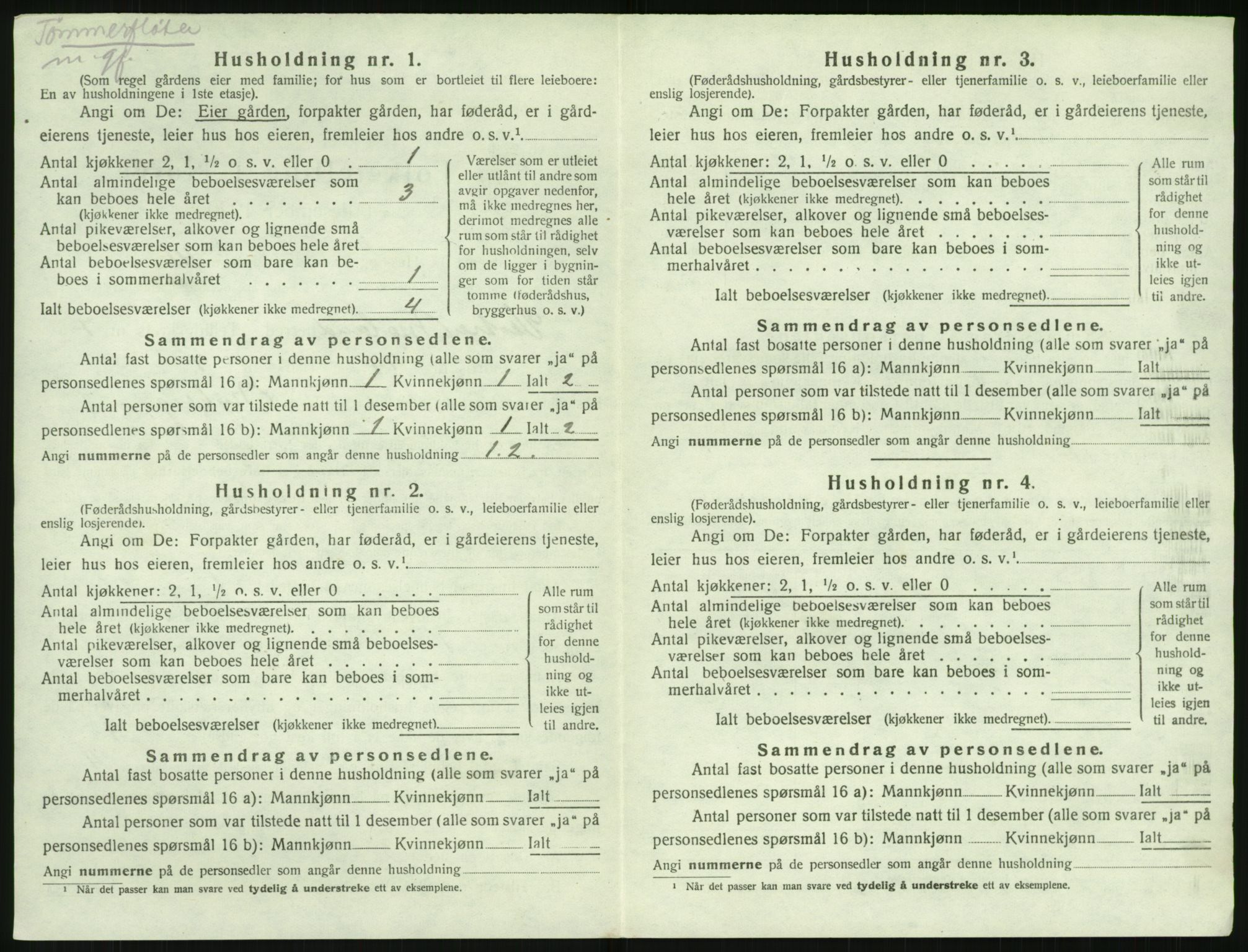 SAK, 1920 census for Vestre Moland, 1920, p. 948