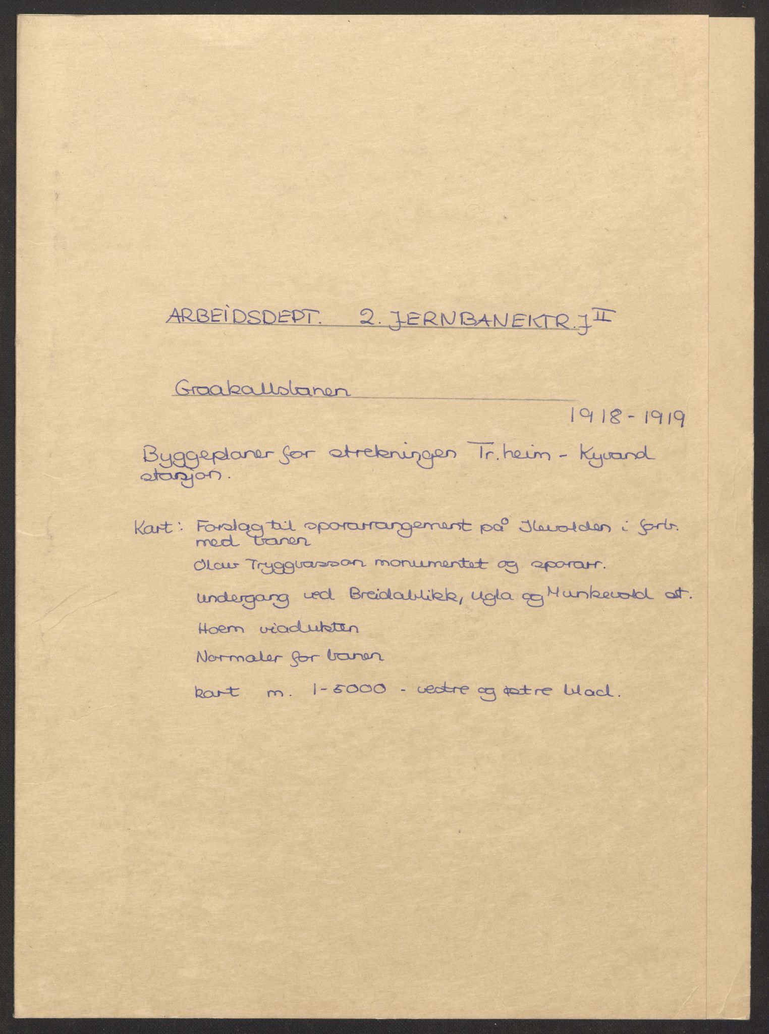 Arbeidsdepartementet, Jernbanekontorene, RA/S-1195/3/E/Ec/L0005: --, 1901-1922, p. 1