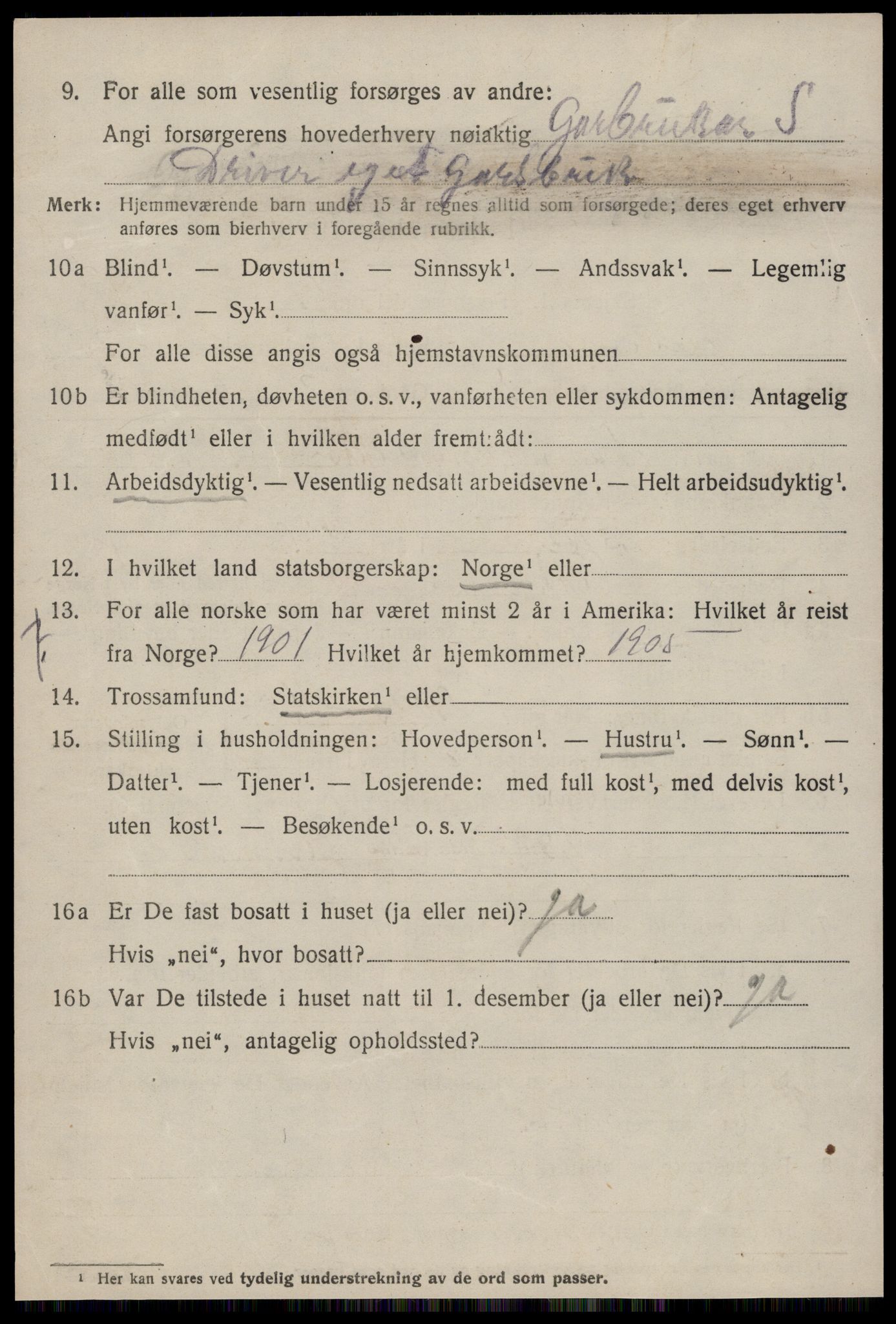 SAT, 1920 census for Fræna, 1920, p. 2308