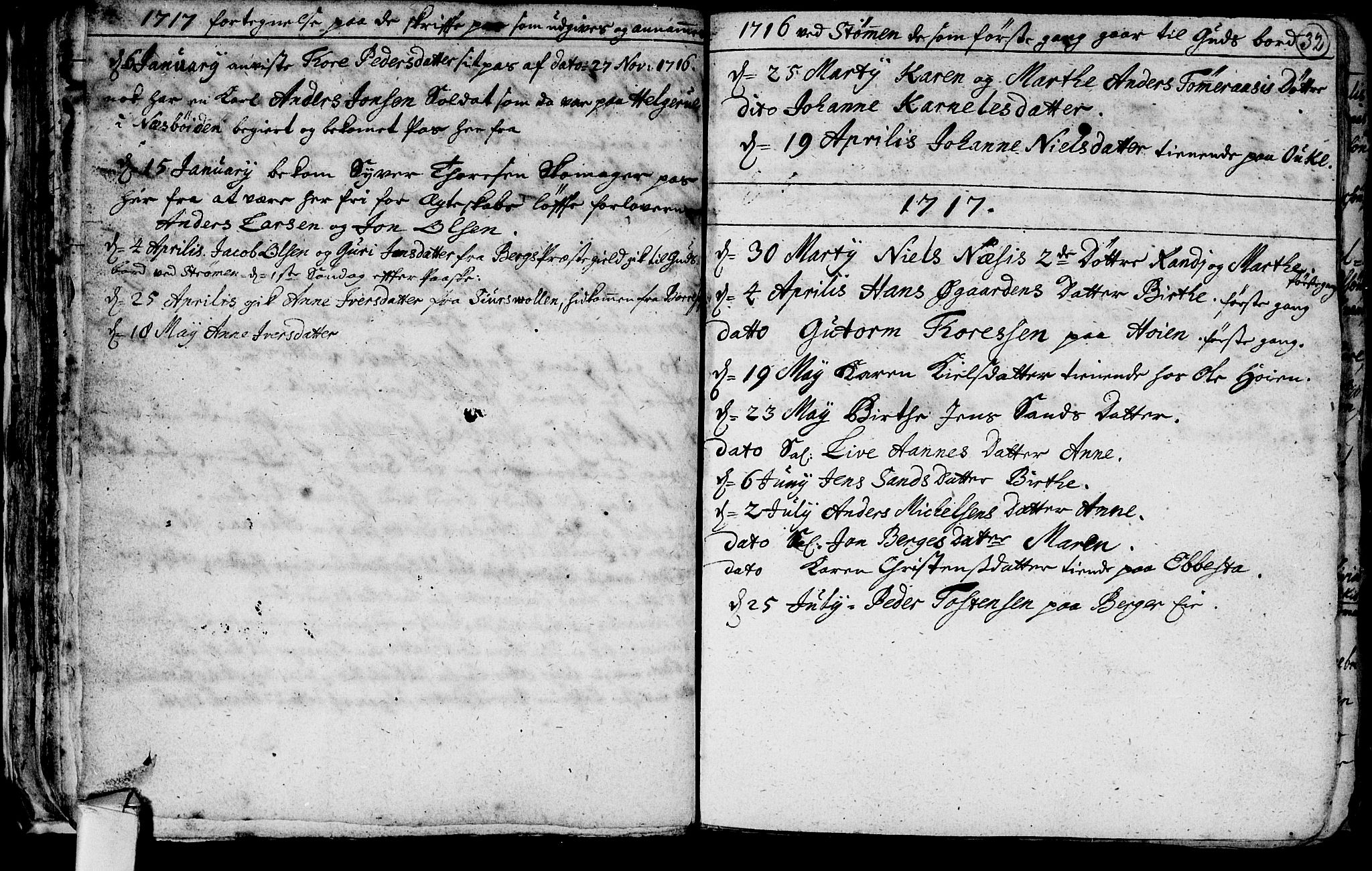 Hurum kirkebøker, AV/SAKO-A-229/F/Fa/L0001: Parish register (official) no. 1, 1715-1732, p. 32