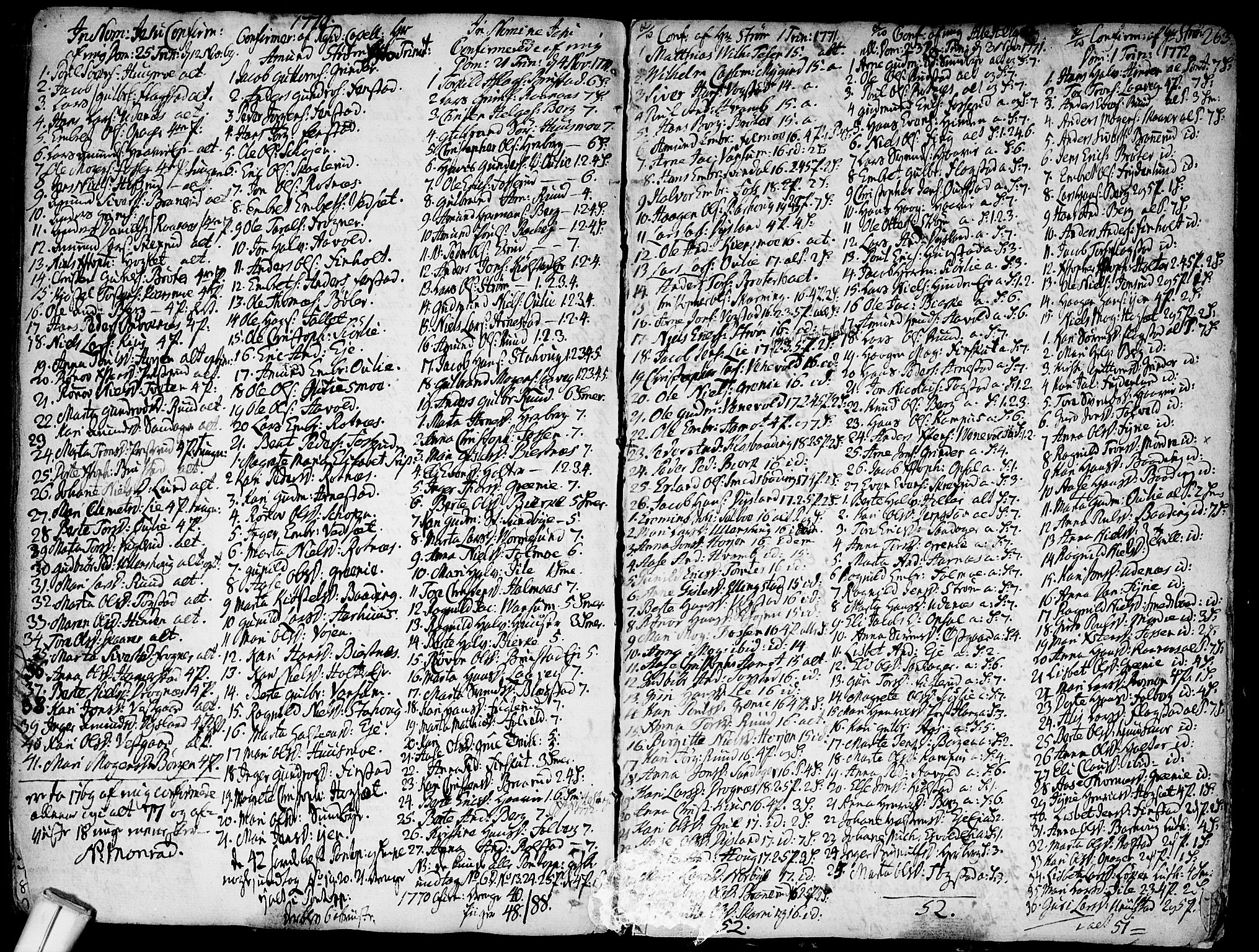 Nes prestekontor Kirkebøker, AV/SAO-A-10410/F/Fa/L0003: Parish register (official) no. I 3, 1734-1781, p. 263