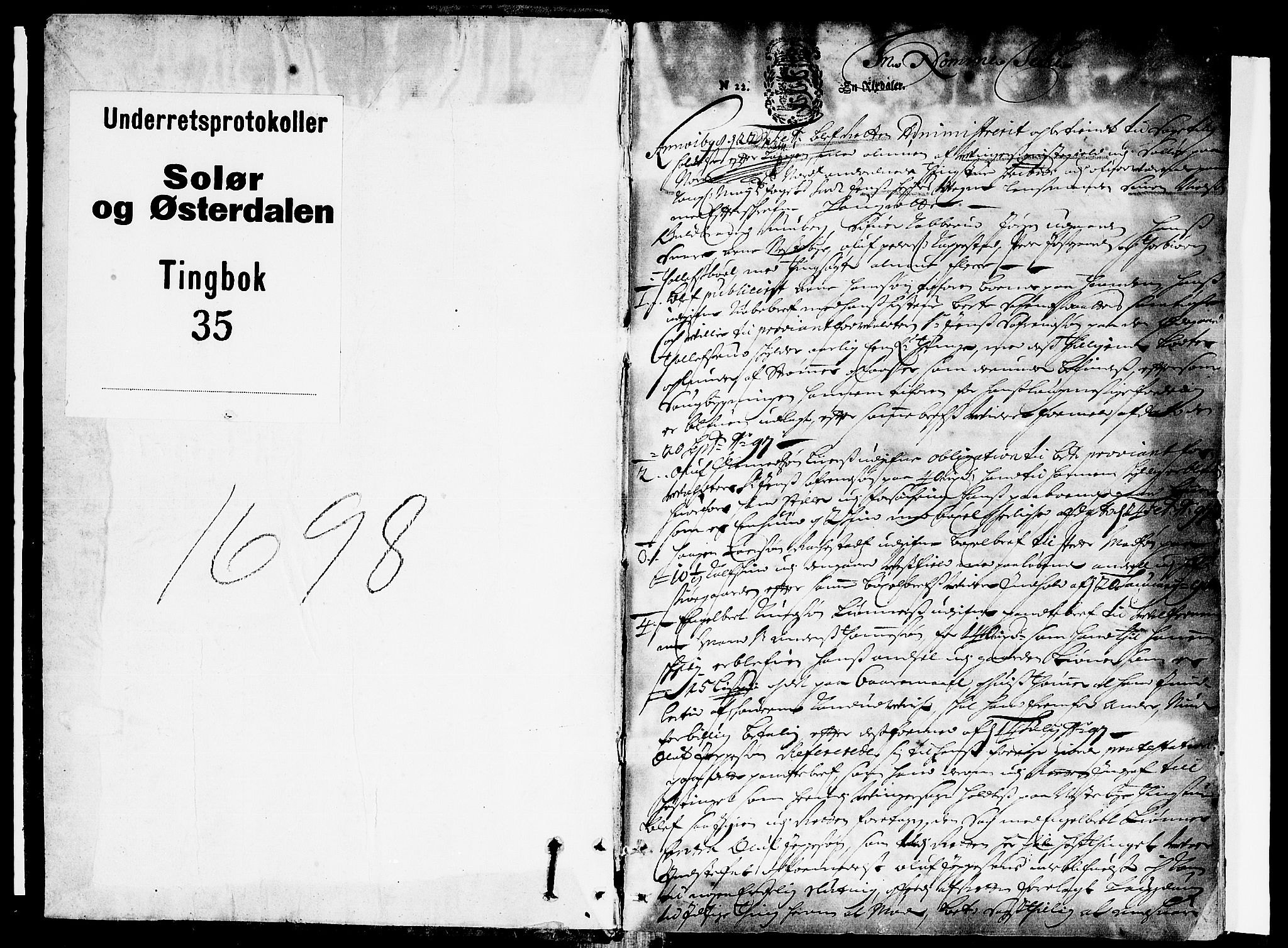 Solør og Østerdalen sorenskriveri, SAH/TING-024/G/Gb/L0035: Tingbok, 1698, p. 0b-1a
