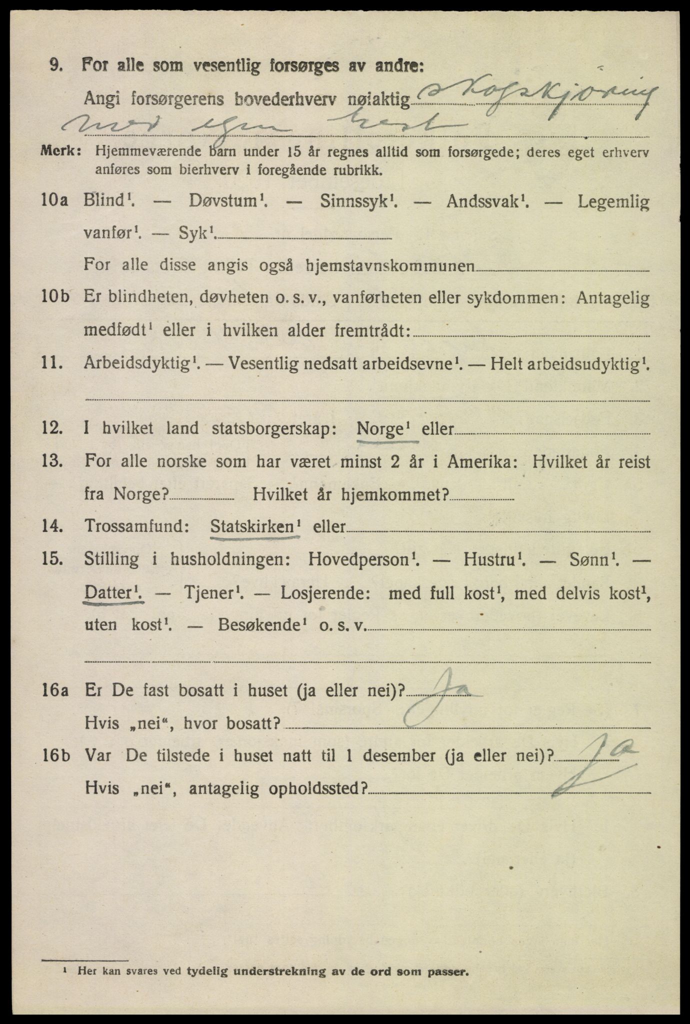 SAK, 1920 census for Åmli, 1920, p. 3706