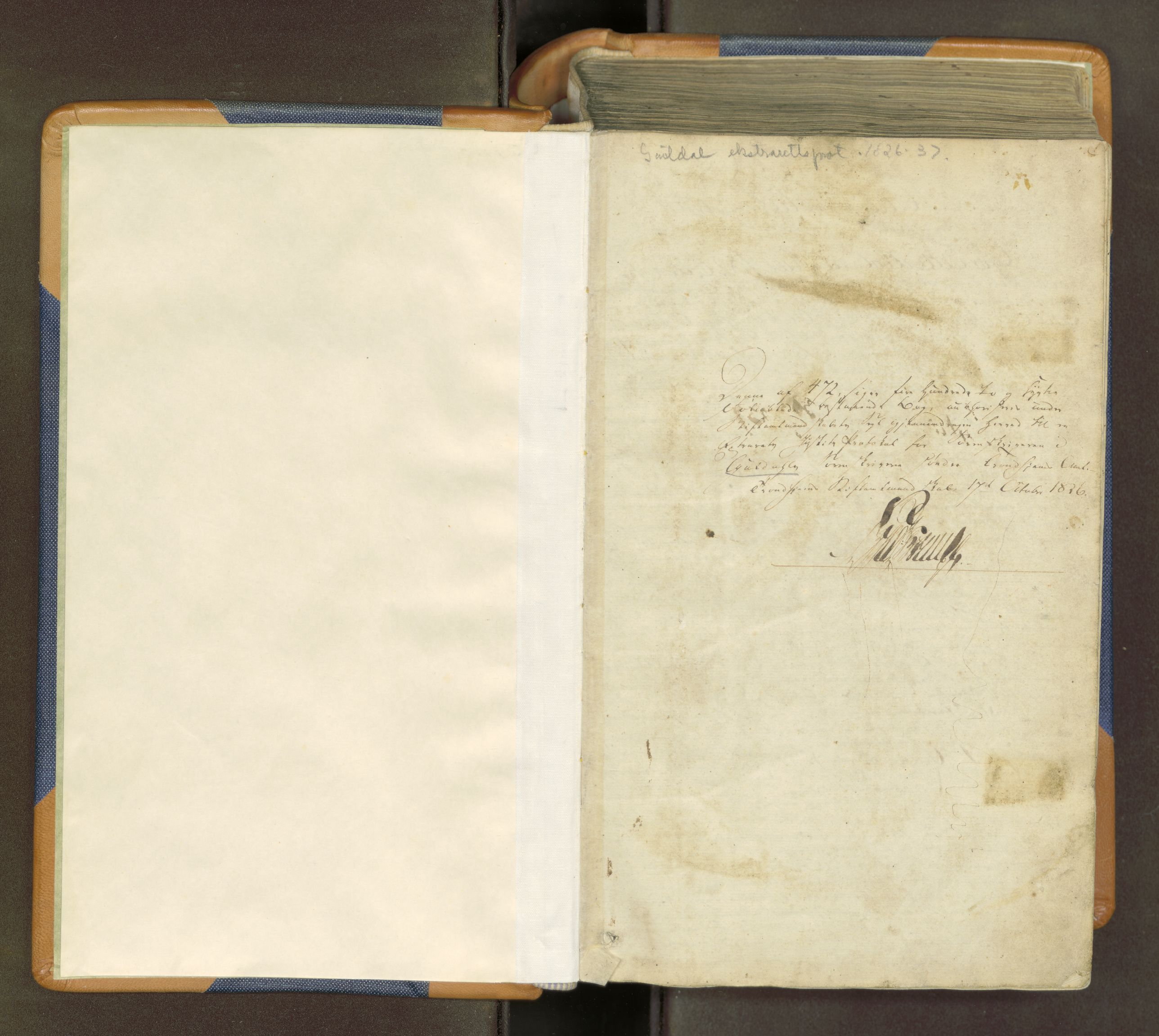 Gauldal sorenskriveri, SAT/A-0014/1/1/1B/L0002: Ekstrarettsprotokoller, 1826-1837, p. 1a