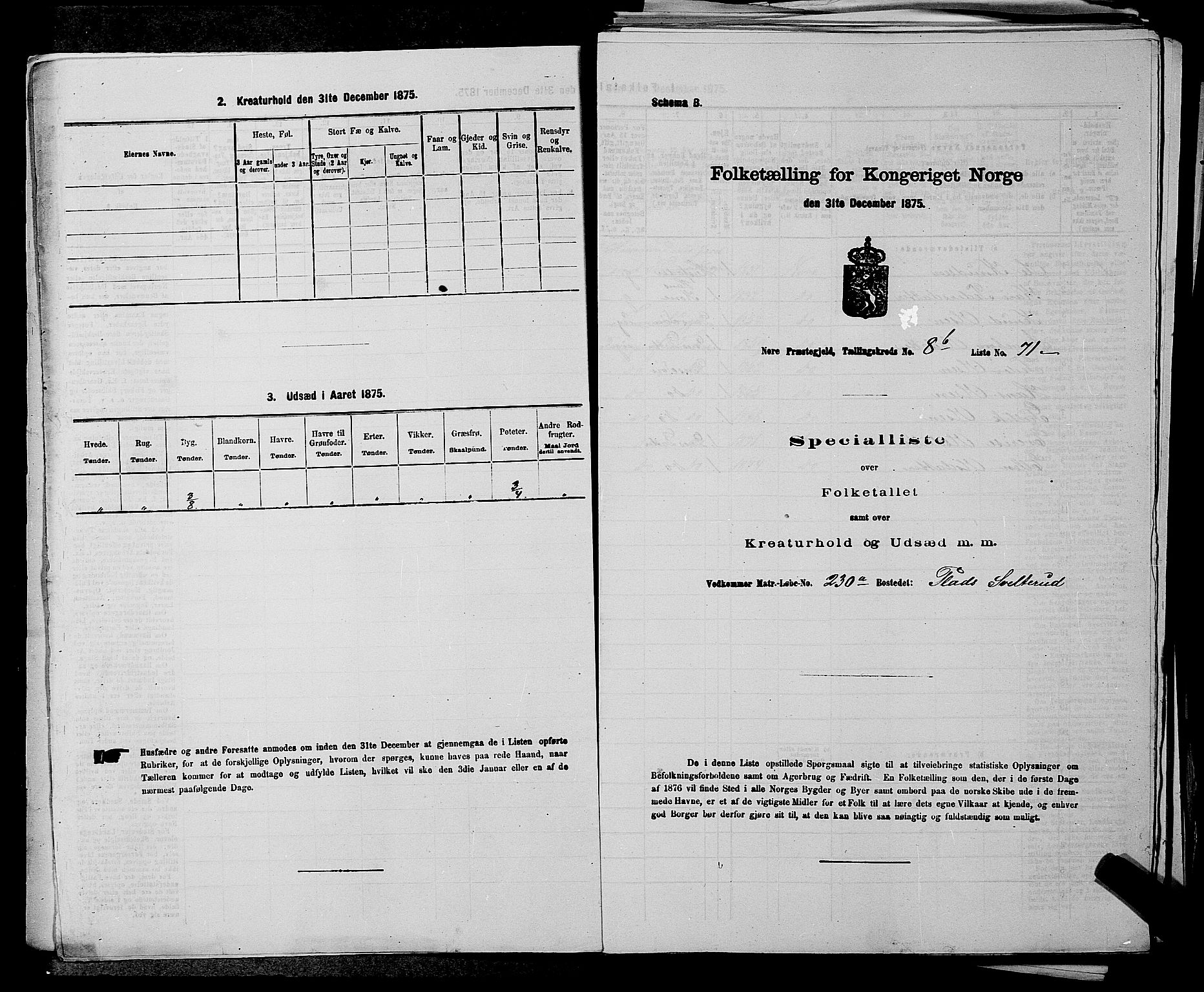 SAKO, 1875 census for 0633P Nore, 1875, p. 995