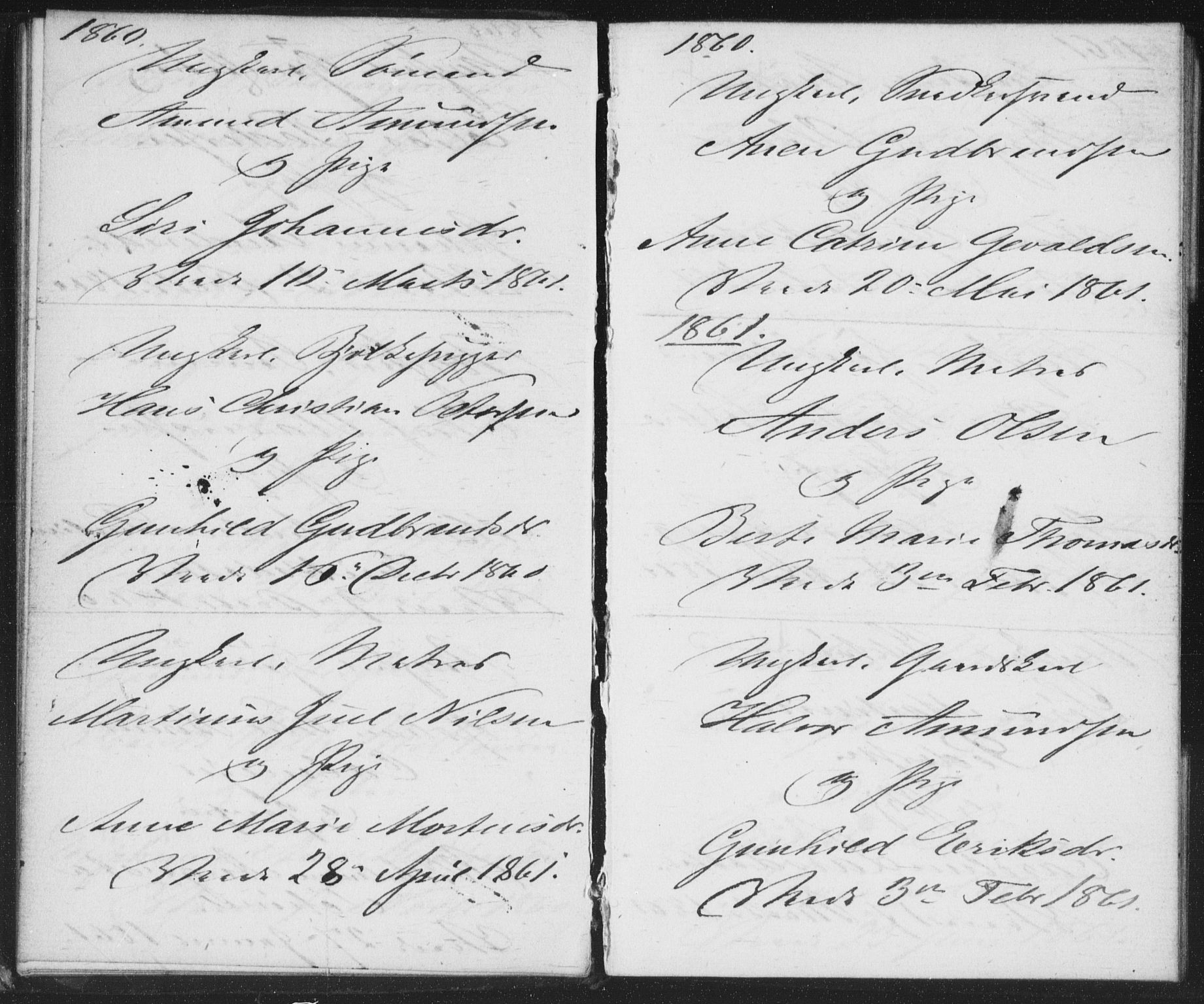 Bragernes kirkebøker, AV/SAKO-A-6/H/Ha/L0004: Banns register no. 4, 1860-1866