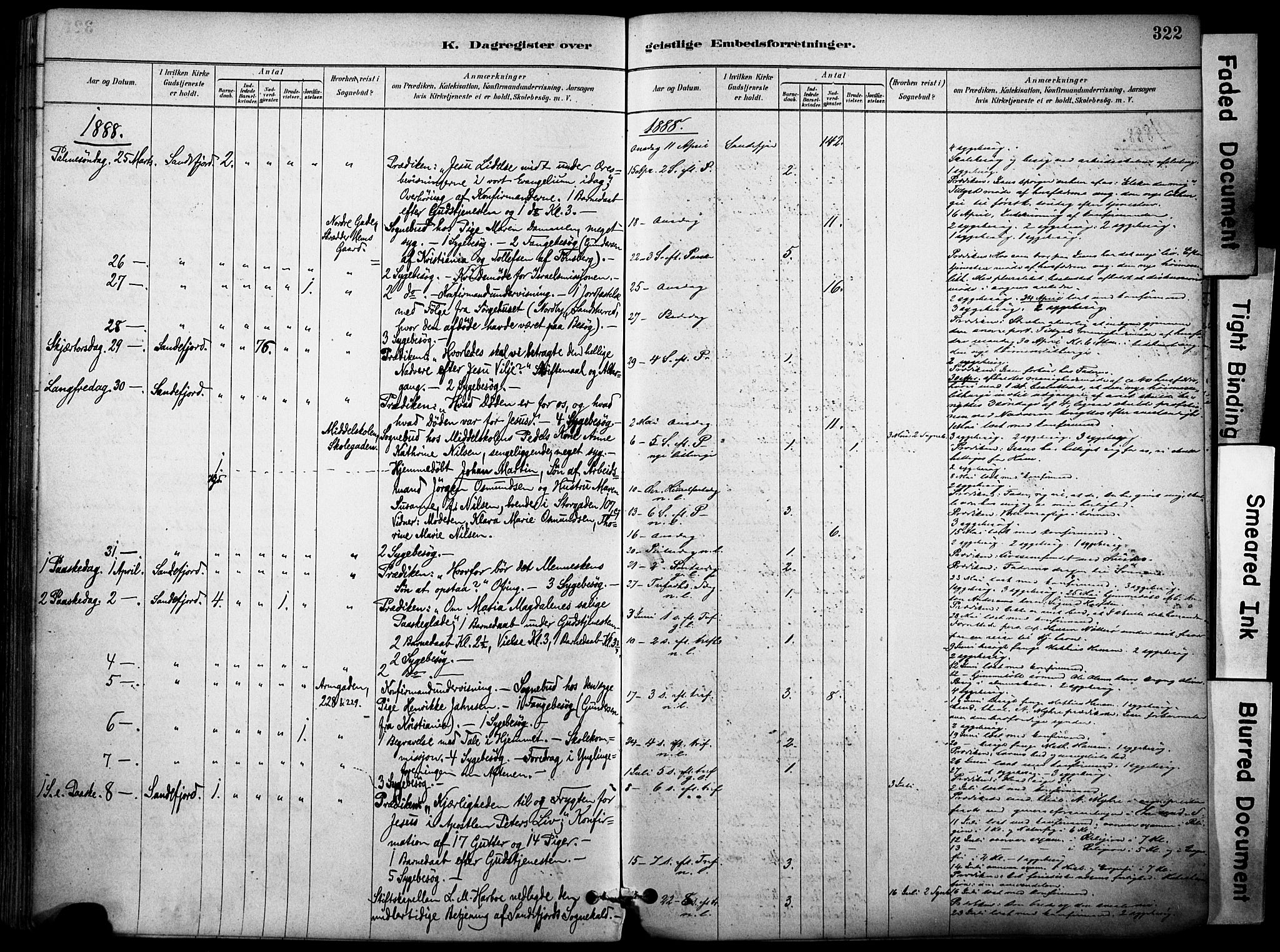 Sandefjord kirkebøker, AV/SAKO-A-315/F/Fa/L0002: Parish register (official) no. 2, 1880-1894, p. 322