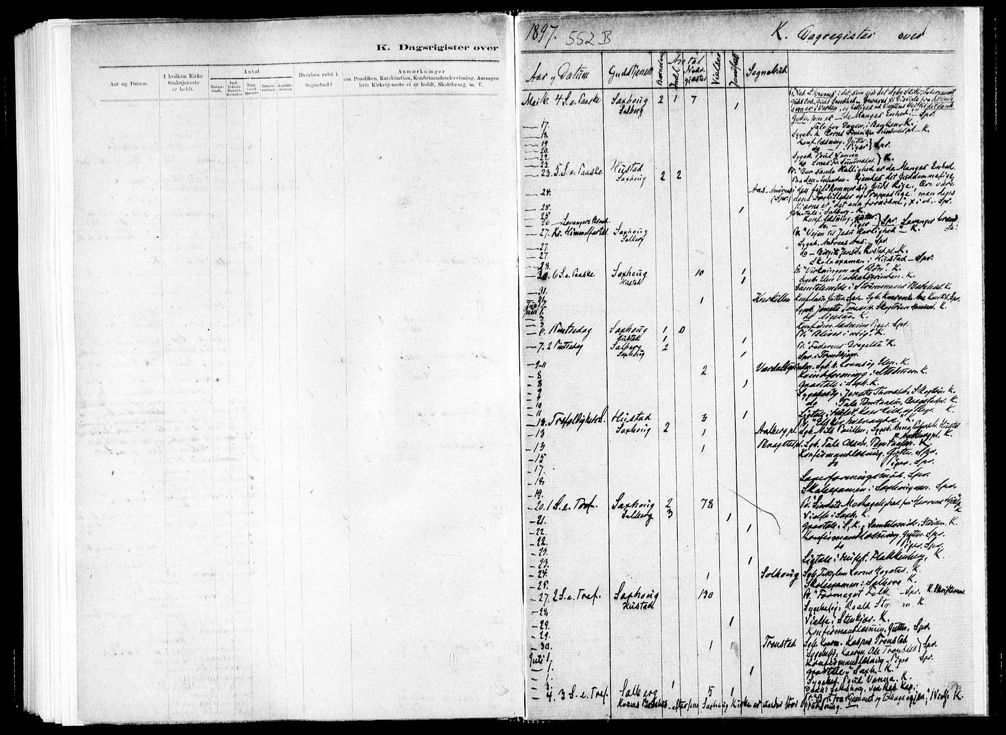 Ministerialprotokoller, klokkerbøker og fødselsregistre - Nord-Trøndelag, SAT/A-1458/730/L0285: Parish register (official) no. 730A10, 1879-1914, p. 552b