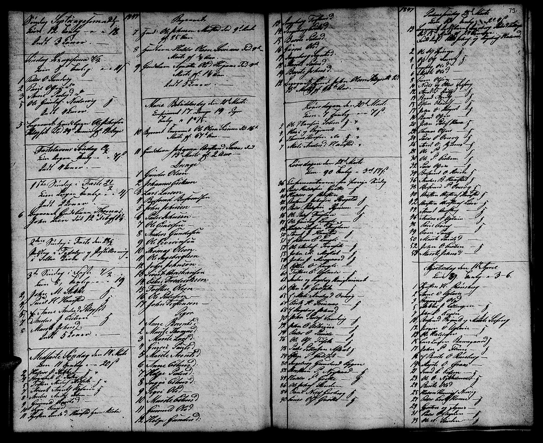 Ministerialprotokoller, klokkerbøker og fødselsregistre - Sør-Trøndelag, SAT/A-1456/695/L1154: Parish register (copy) no. 695C05, 1842-1858, p. 73