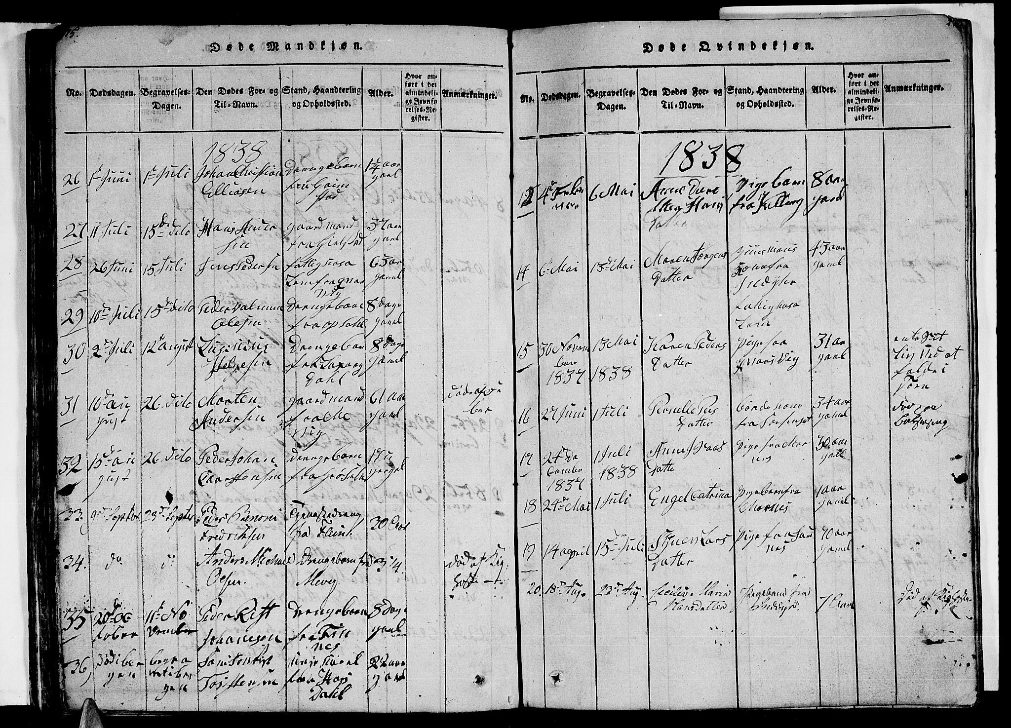 Ministerialprotokoller, klokkerbøker og fødselsregistre - Nordland, AV/SAT-A-1459/805/L0105: Parish register (copy) no. 805C01, 1820-1839, p. 275-276