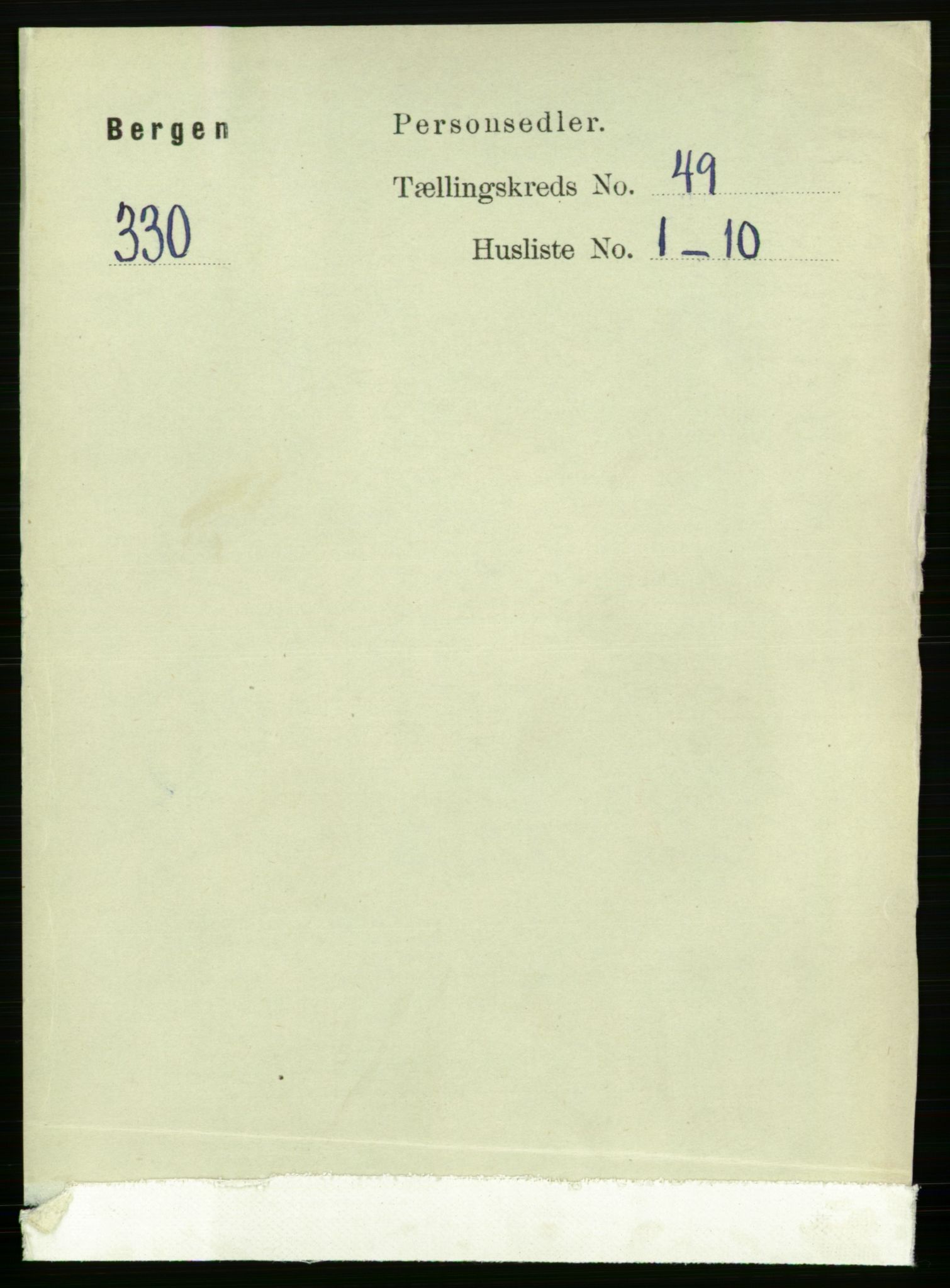 RA, 1891 Census for 1301 Bergen, 1891, p. 58429