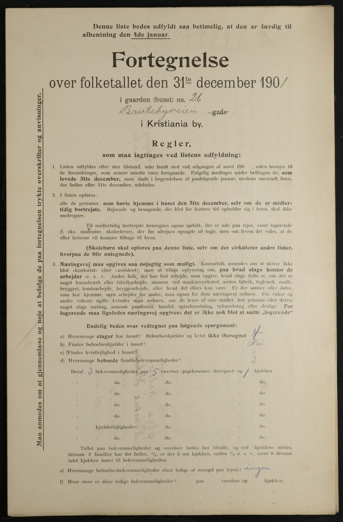 OBA, Municipal Census 1901 for Kristiania, 1901, p. 1547