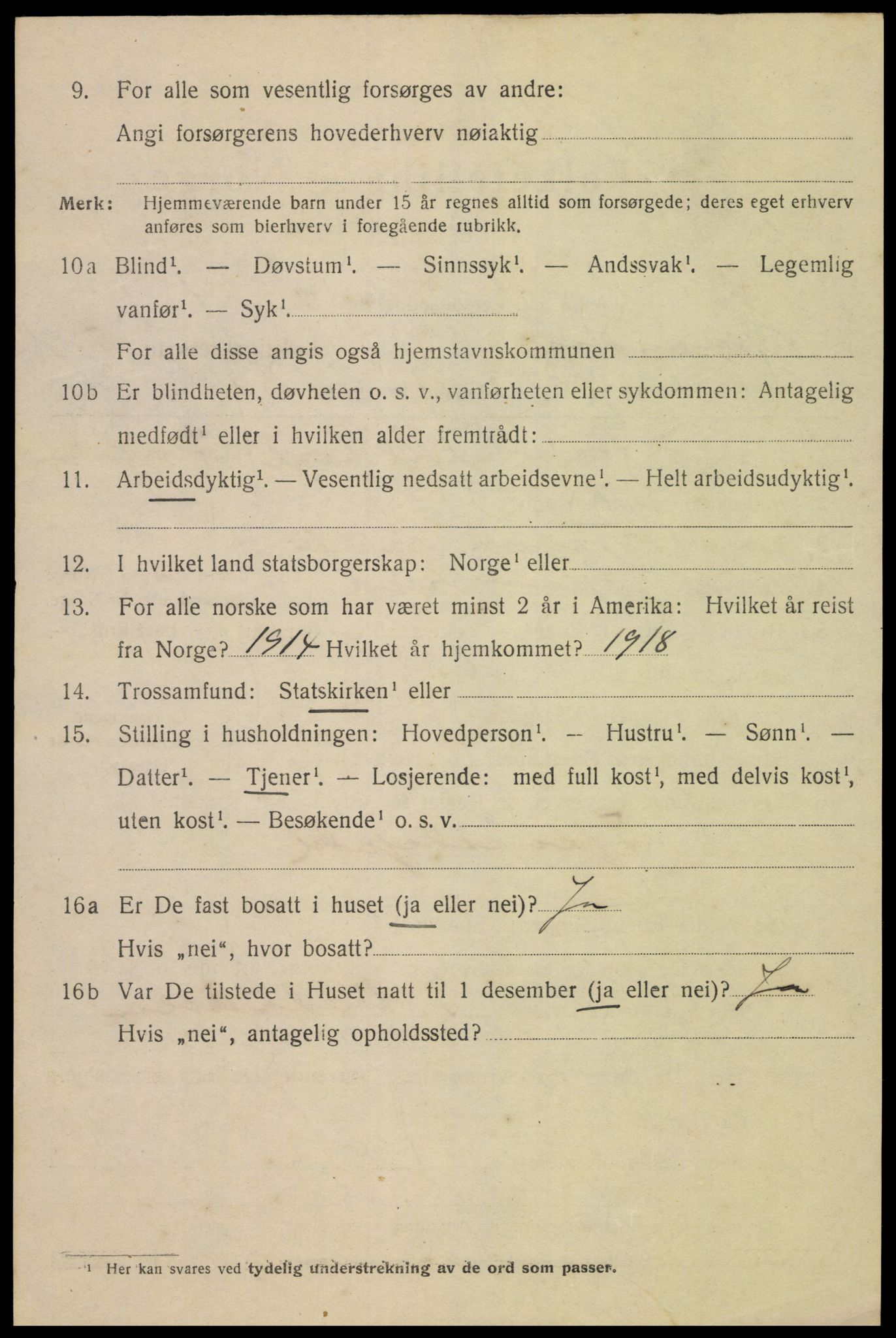 SAK, 1920 census for Mandal, 1920, p. 8218
