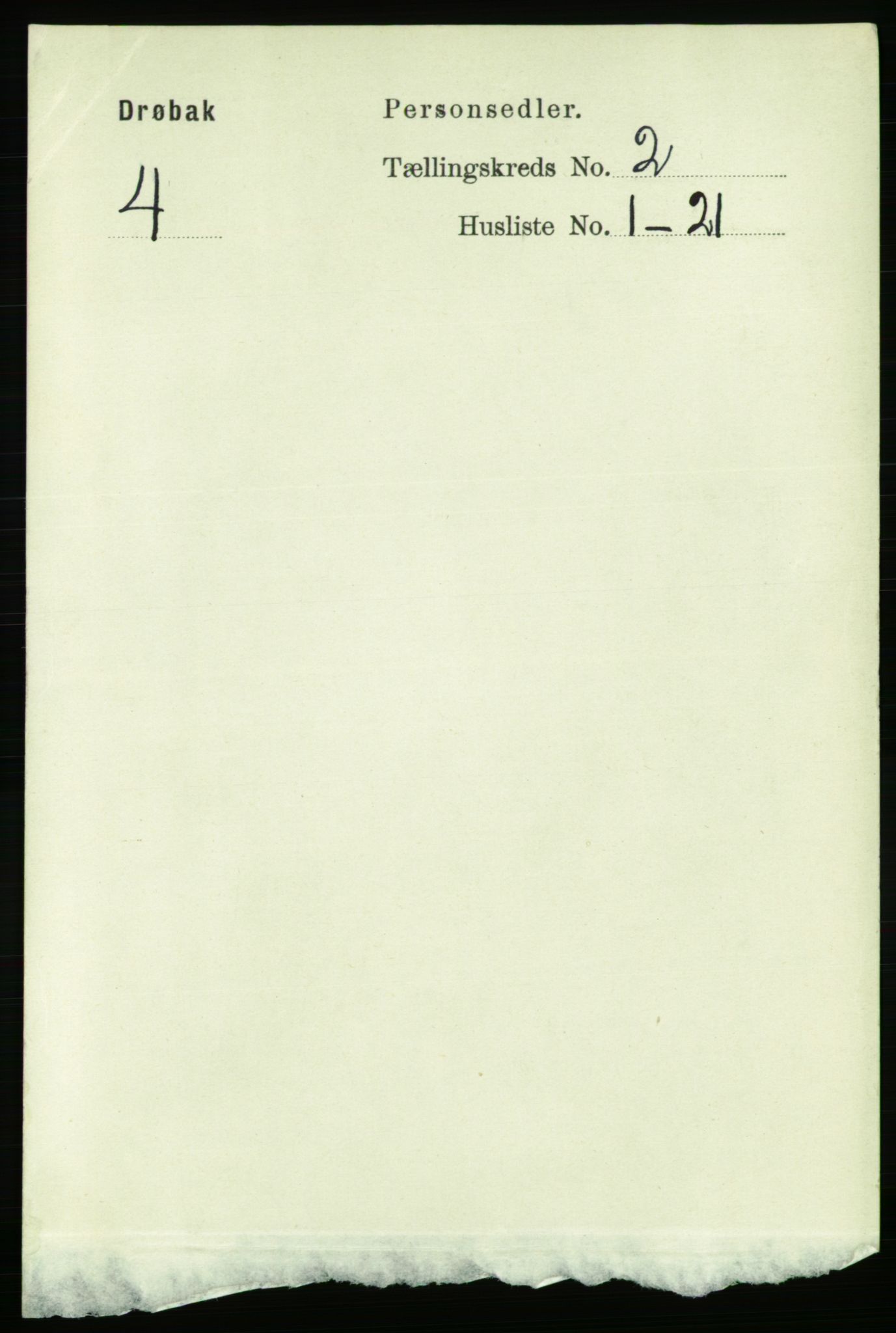 RA, 1891 census for 0203 Drøbak, 1891, p. 1020