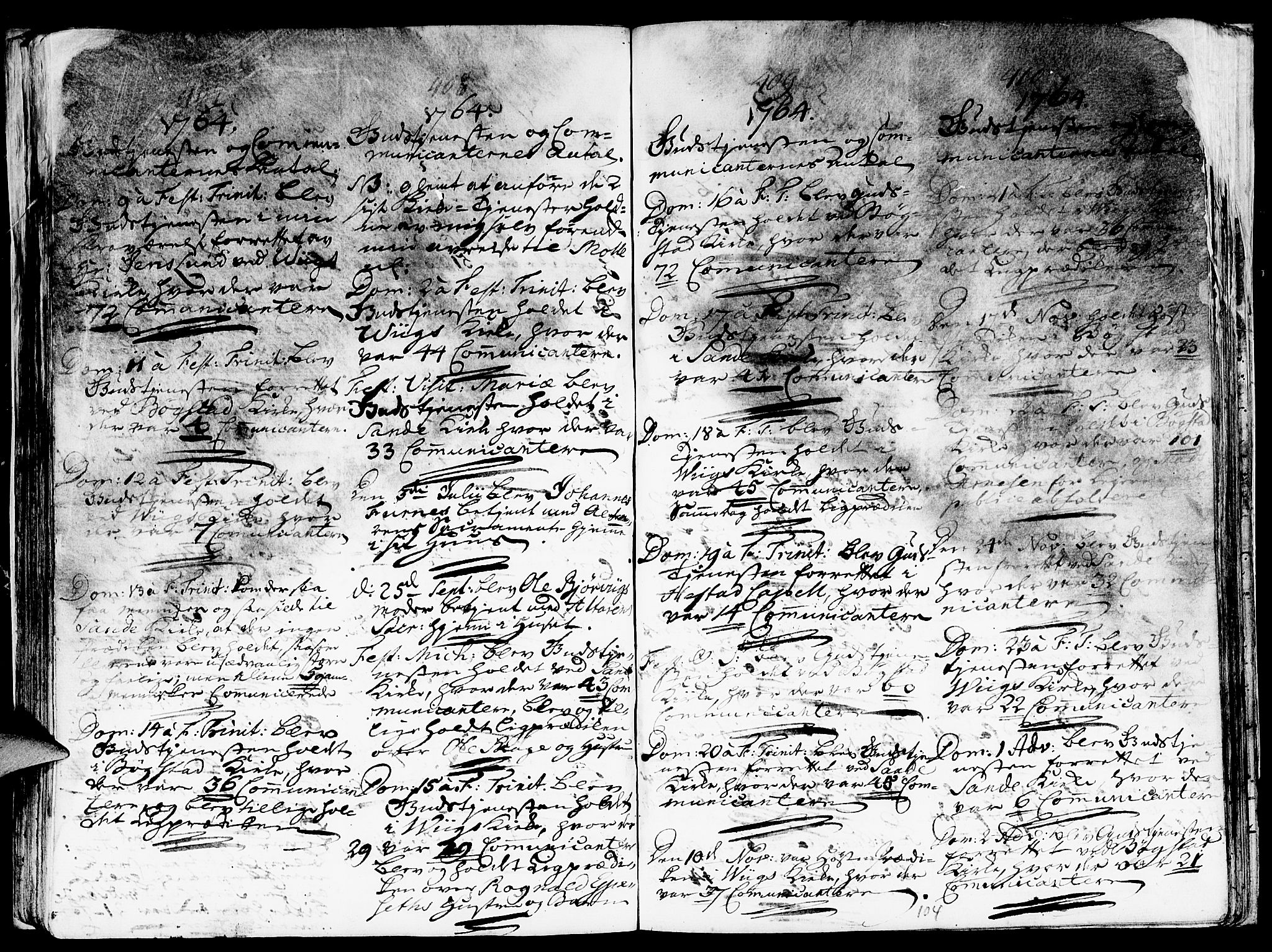 Gaular sokneprestembete, AV/SAB-A-80001/H/Haa: Parish register (official) no. A 1, 1755-1785, p. 104