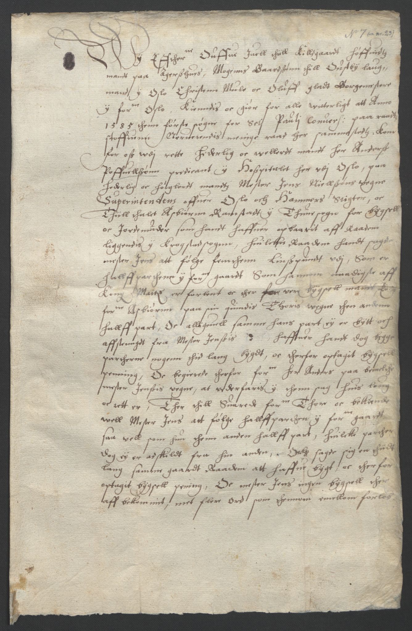 Oslo stiftsdireksjon, SAO/A-11085/G/Gb/L0001: Bispestolens dokumenter, 1584-1612, p. 28