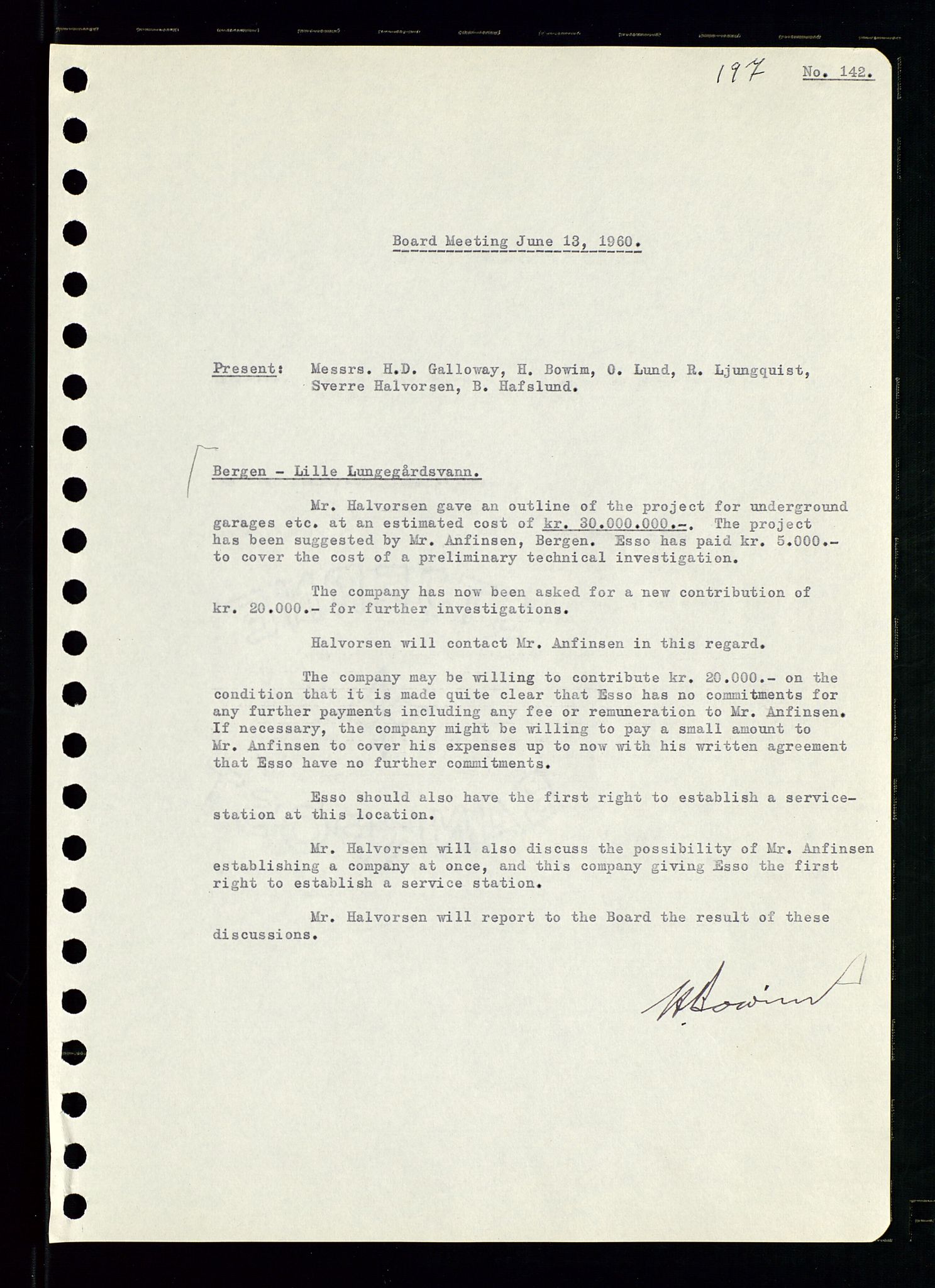 Pa 0982 - Esso Norge A/S, AV/SAST-A-100448/A/Aa/L0001/0002: Den administrerende direksjon Board minutes (styrereferater) / Den administrerende direksjon Board minutes (styrereferater), 1960-1961, p. 33