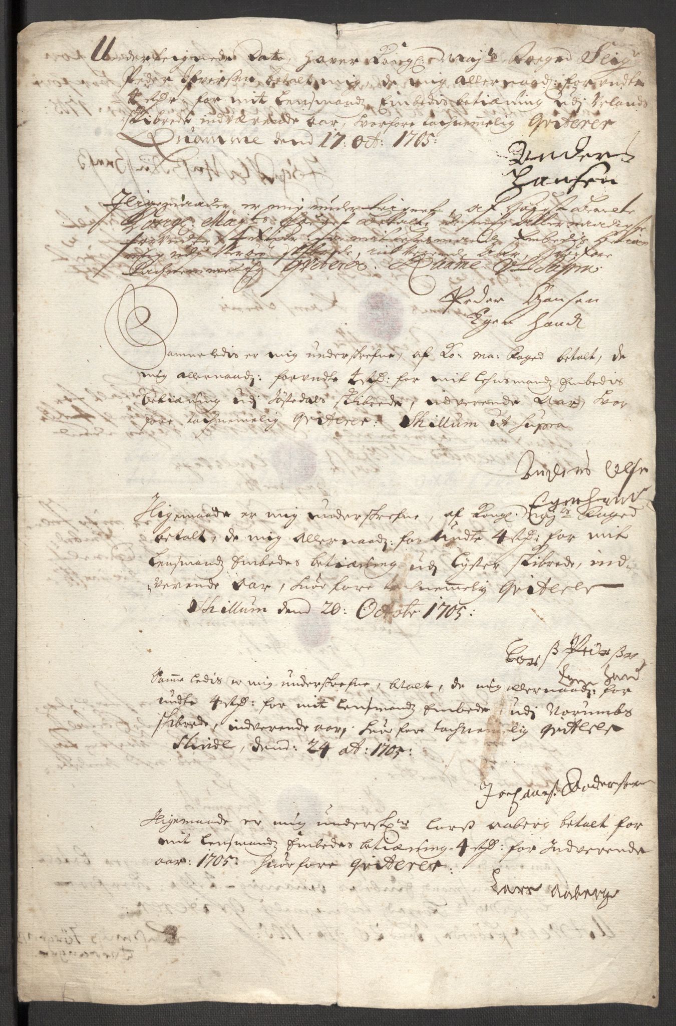Rentekammeret inntil 1814, Reviderte regnskaper, Fogderegnskap, AV/RA-EA-4092/R52/L3314: Fogderegnskap Sogn, 1705-1707, p. 163