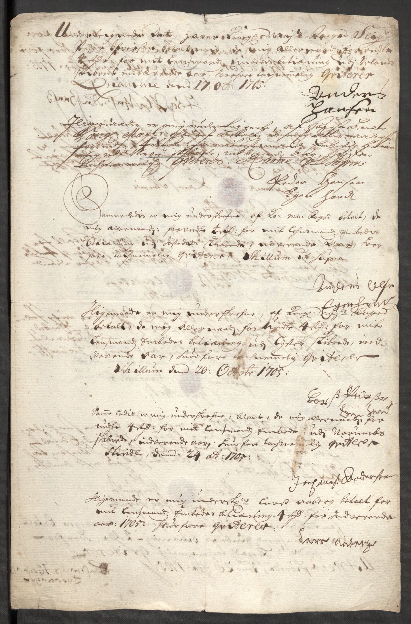 Rentekammeret inntil 1814, Reviderte regnskaper, Fogderegnskap, RA/EA-4092/R52/L3314: Fogderegnskap Sogn, 1705-1707, p. 163