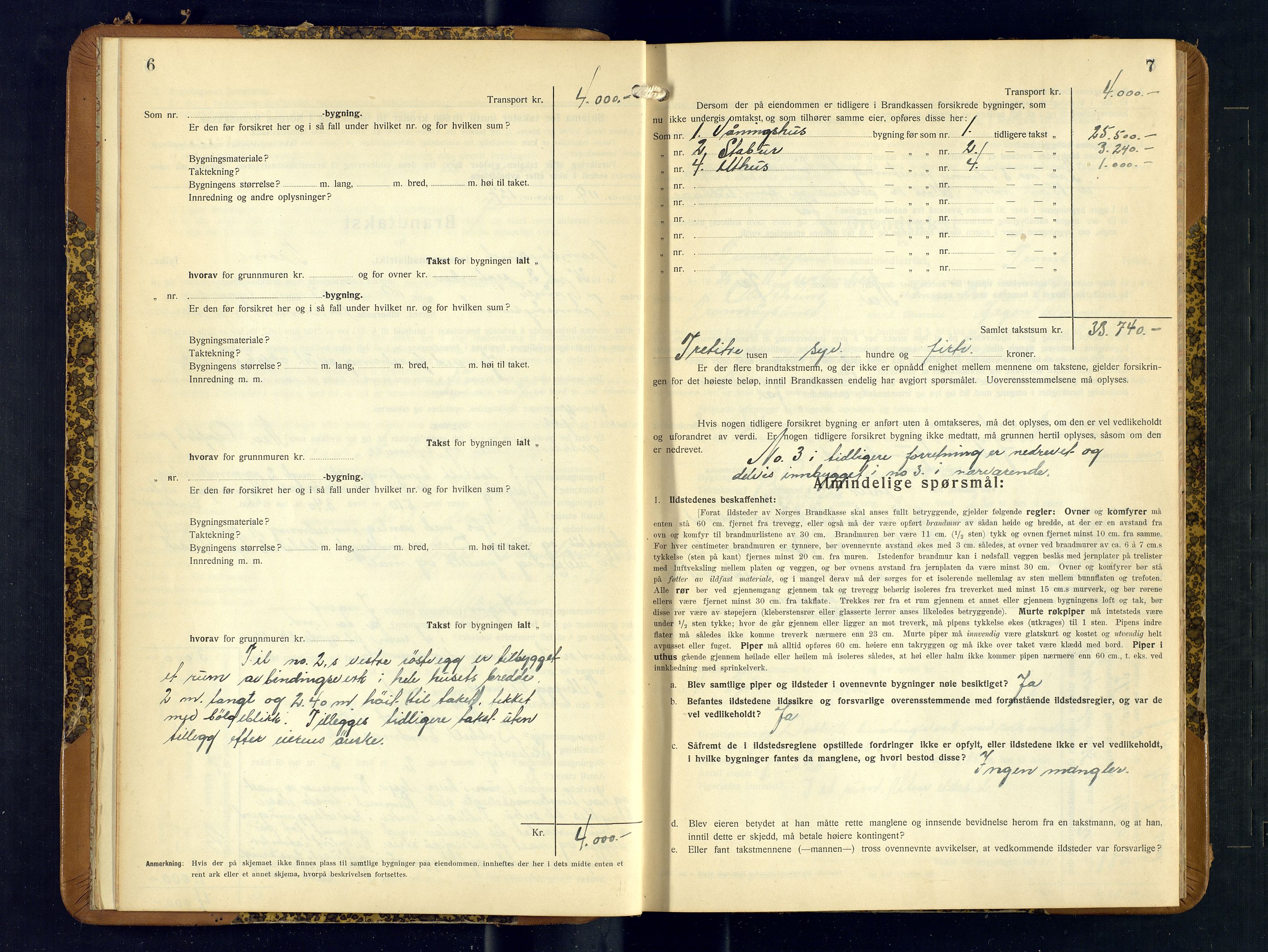 Tromsøysund lensmannskontor, AV/SATØ-SATØ-12/F/Fs/Fsb/L0754: Branntakstprotokoll (S). Med register, 1935-1937, p. 6-7