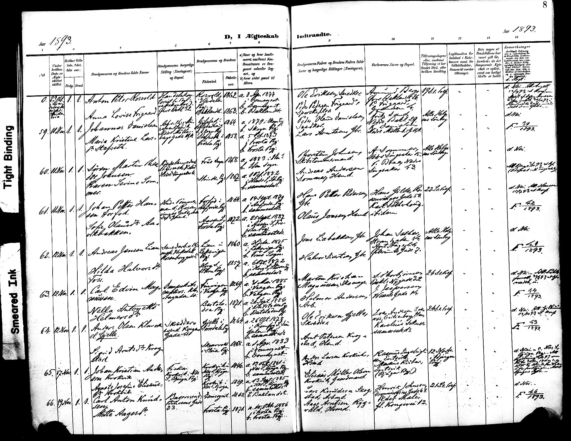 Ministerialprotokoller, klokkerbøker og fødselsregistre - Sør-Trøndelag, AV/SAT-A-1456/604/L0198: Parish register (official) no. 604A19, 1893-1900, p. 8