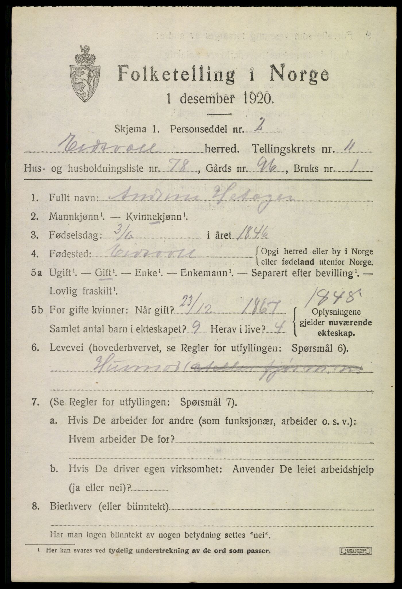 SAO, 1920 census for Eidsvoll, 1920, p. 18081