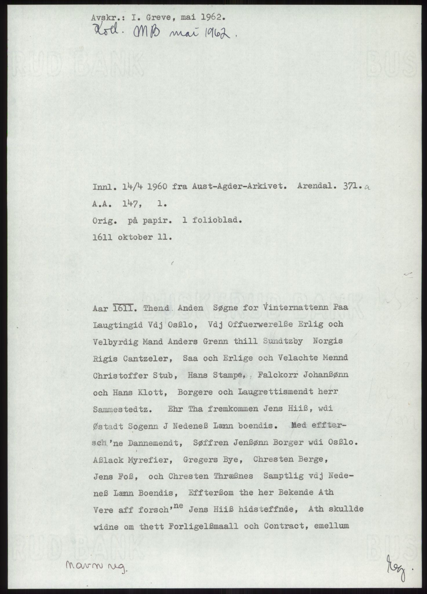 Samlinger til kildeutgivelse, Diplomavskriftsamlingen, RA/EA-4053/H/Ha, p. 1196