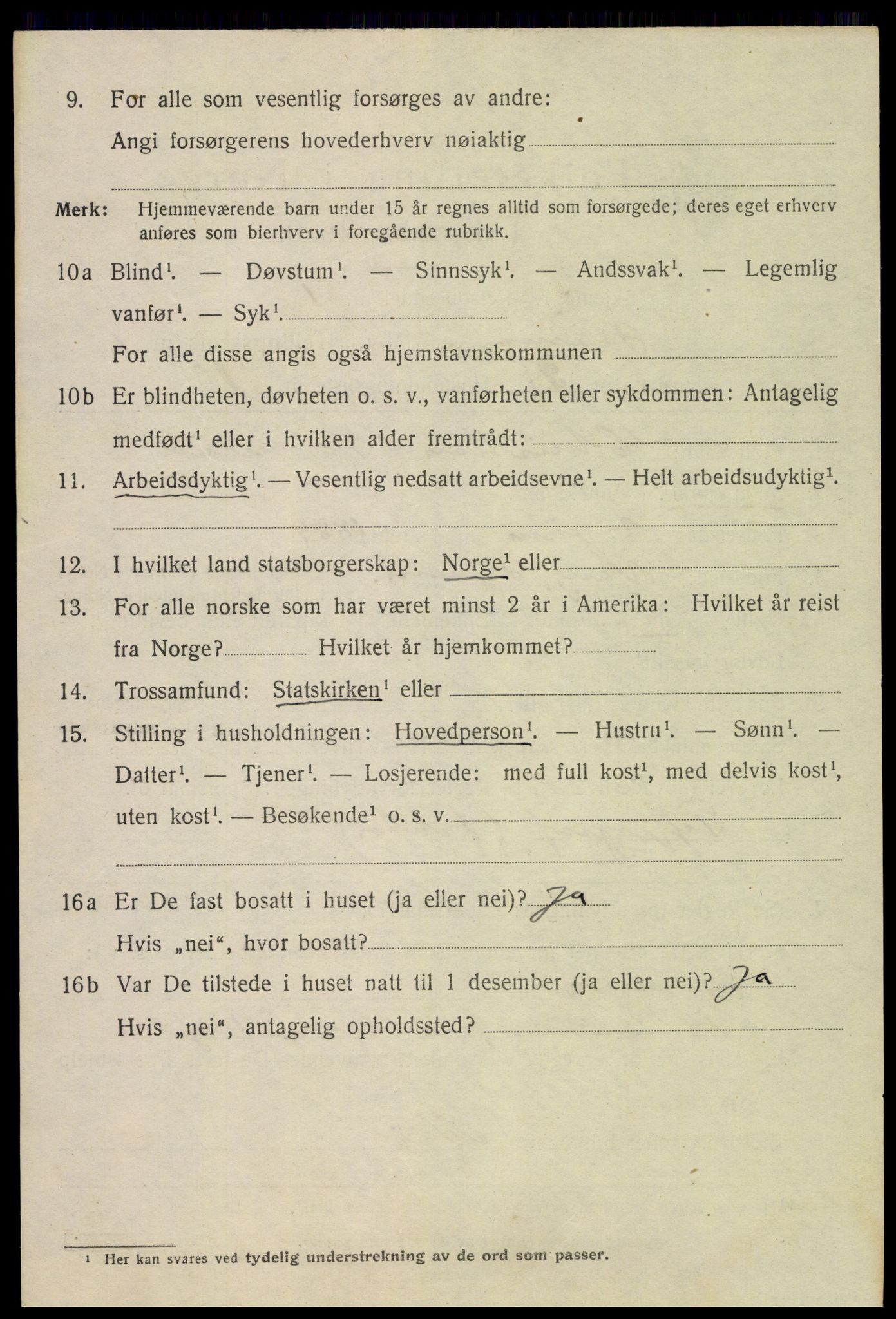 SAH, 1920 census for Hamar, 1920, p. 5136