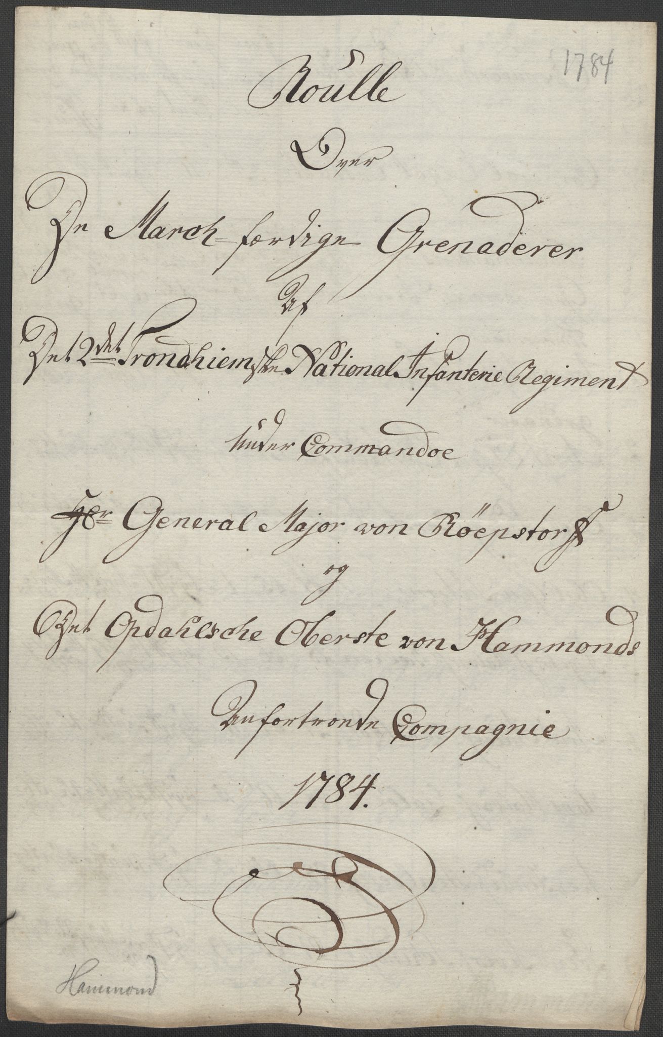 Generalitets- og kommissariatskollegiet, Det kongelige norske kommissariatskollegium, RA/EA-5420/E/Eh/L0001b: Diverse, 1659-1807, p. 105