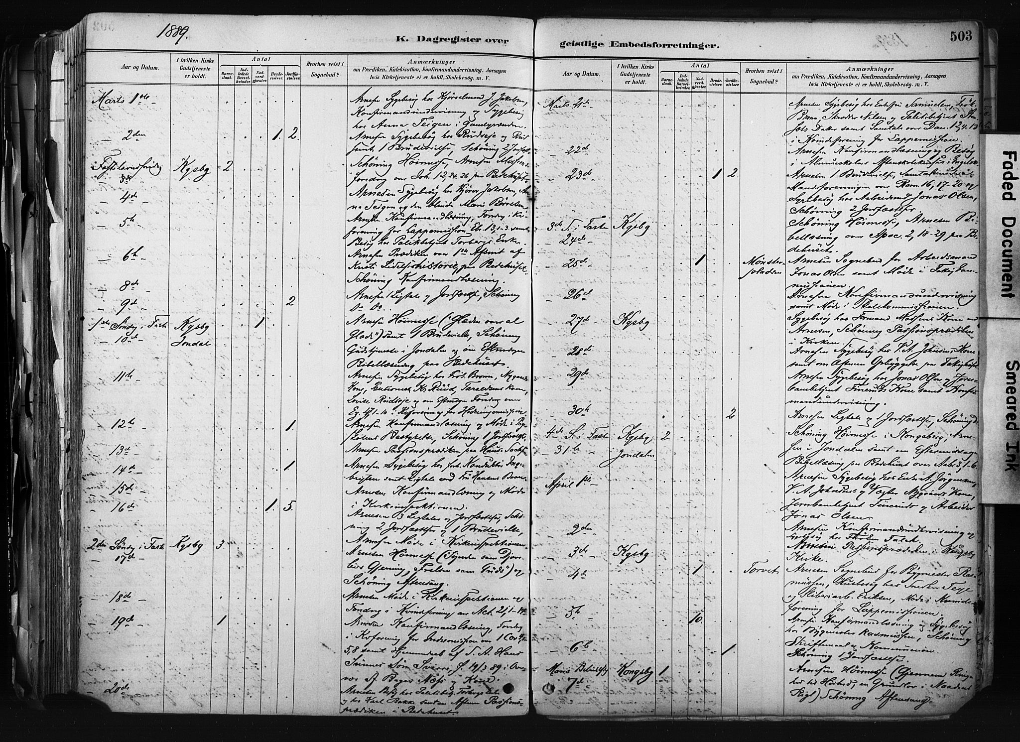 Kongsberg kirkebøker, AV/SAKO-A-22/F/Fb/L0002: Parish register (official) no. II 2, 1886-1896, p. 503