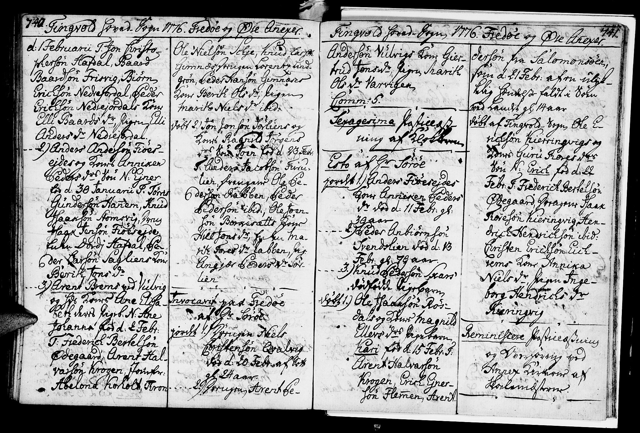 Ministerialprotokoller, klokkerbøker og fødselsregistre - Møre og Romsdal, AV/SAT-A-1454/586/L0979: Parish register (official) no. 586A05, 1751-1776, p. 740-741