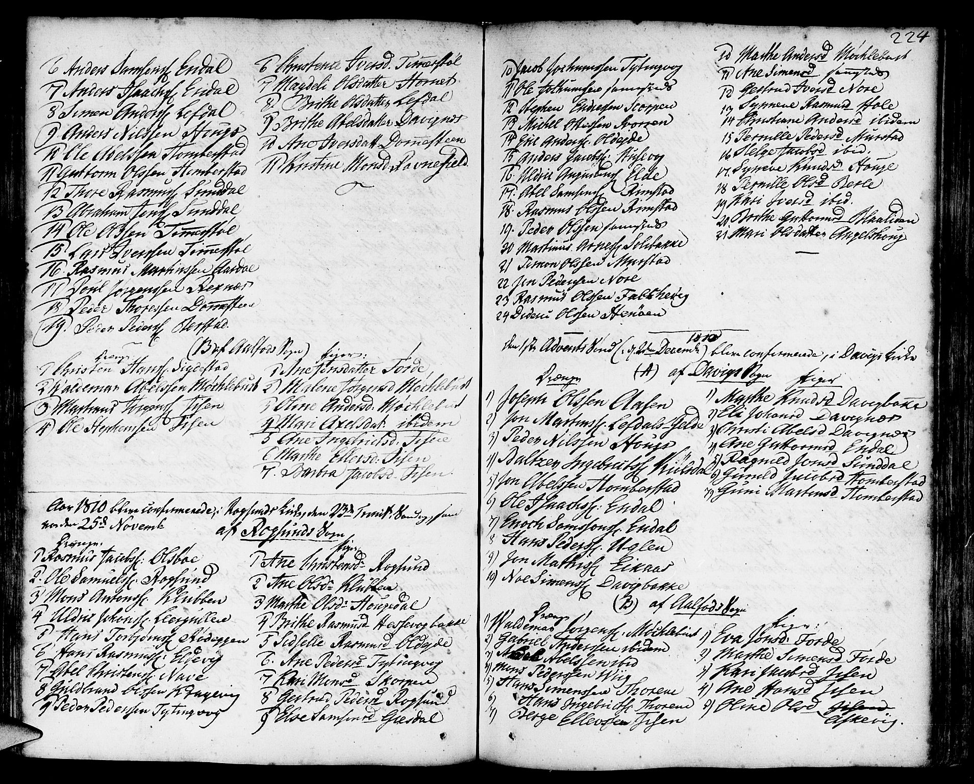 Davik sokneprestembete, SAB/A-79701/H/Haa/Haaa/L0002: Parish register (official) no. A 2, 1742-1816, p. 224
