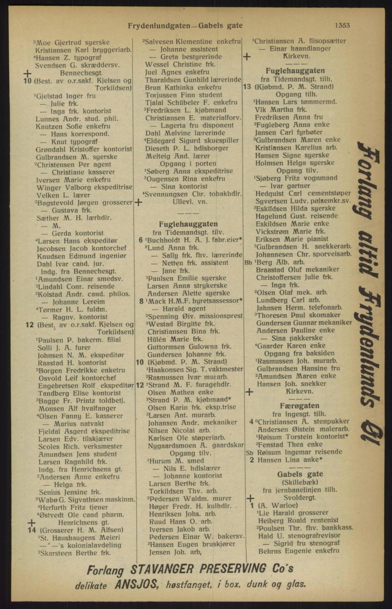 Kristiania/Oslo adressebok, PUBL/-, 1915, p. 1353