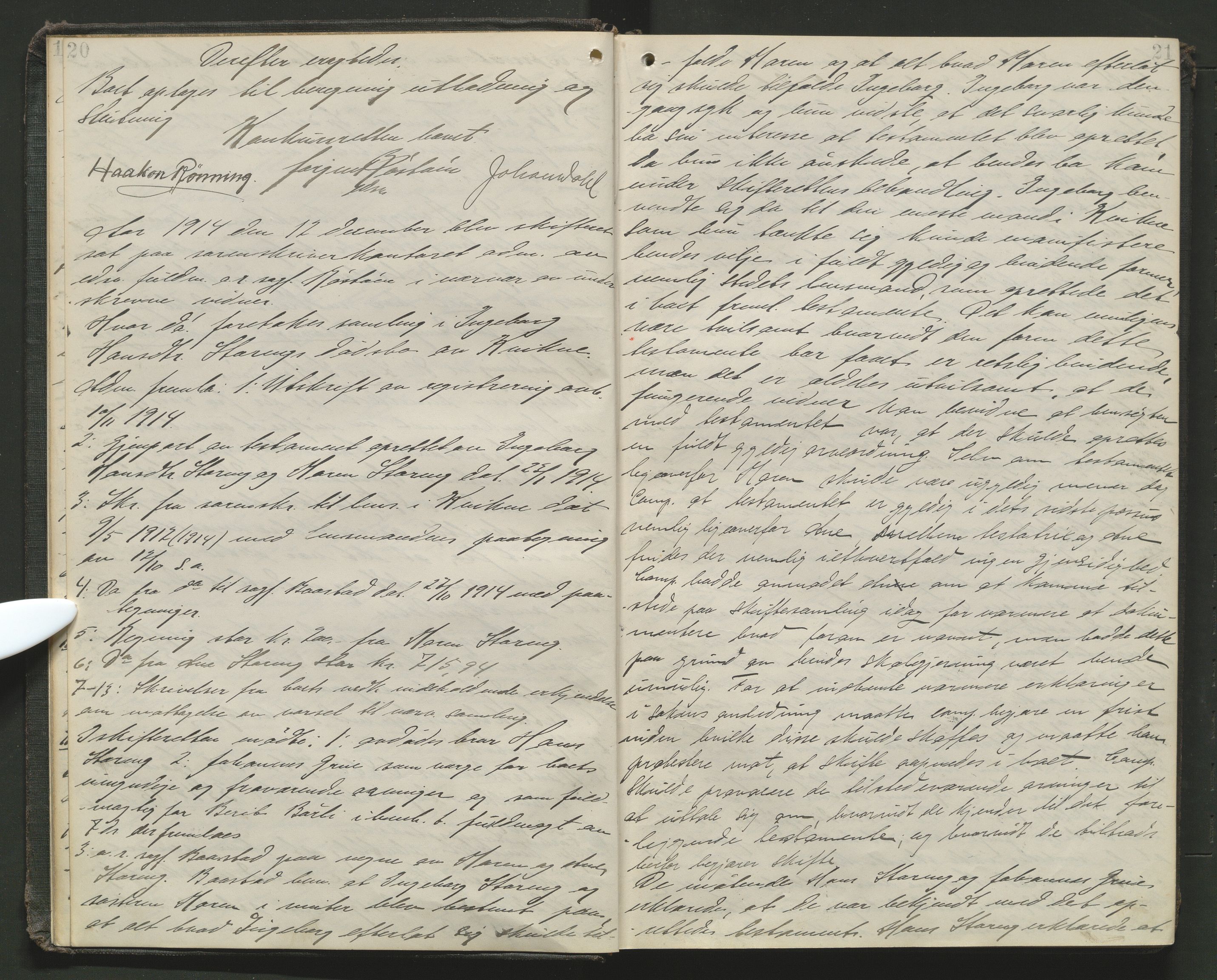 Nord-Østerdal tingrett, AV/SAH-TING-020/J/Jc/L0006: Skifteforhandlingsprotokoll, 1914-1920, p. 20-21