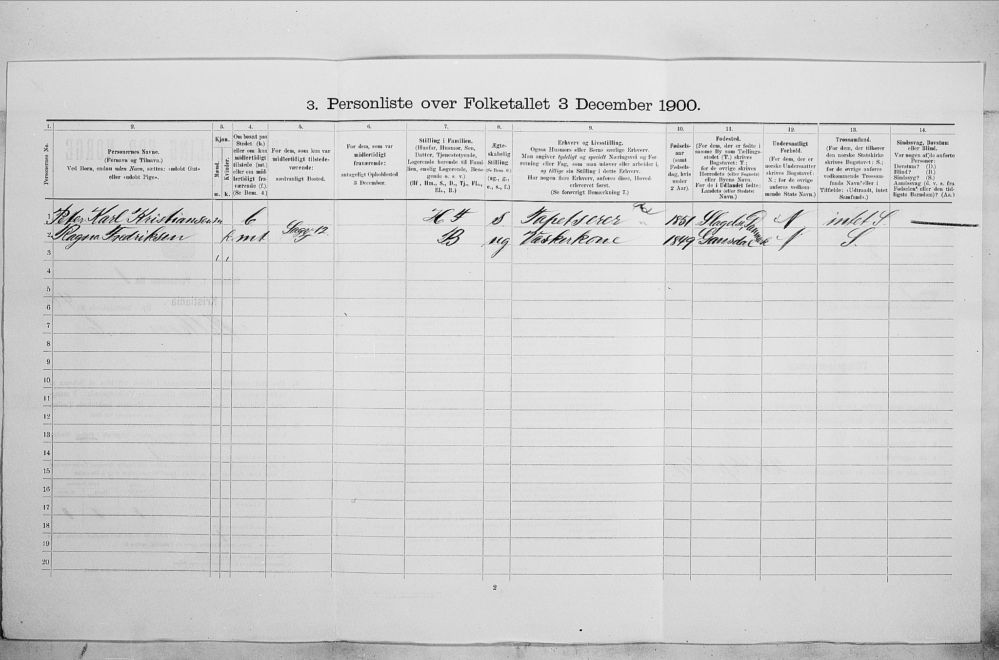 SAO, 1900 census for Kristiania, 1900, p. 59080