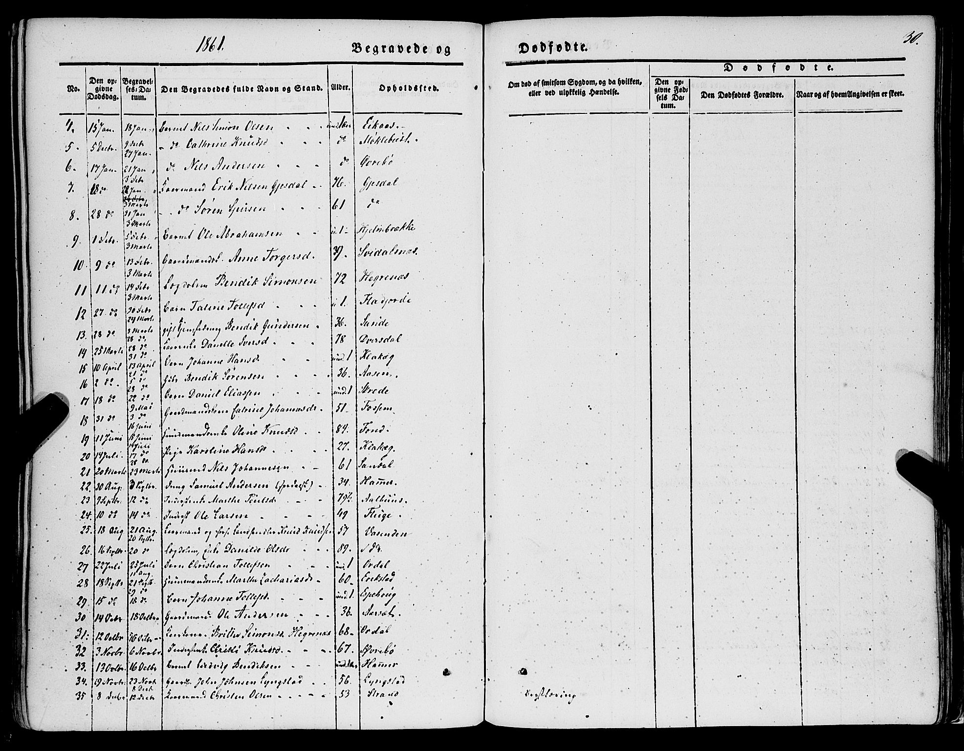Jølster sokneprestembete, SAB/A-80701/H/Haa/Haaa/L0010: Parish register (official) no. A 10, 1847-1865, p. 30