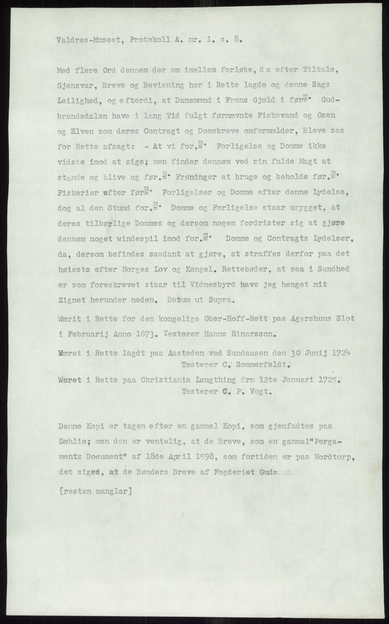 Samlinger til kildeutgivelse, Diplomavskriftsamlingen, AV/RA-EA-4053/H/Ha, p. 485