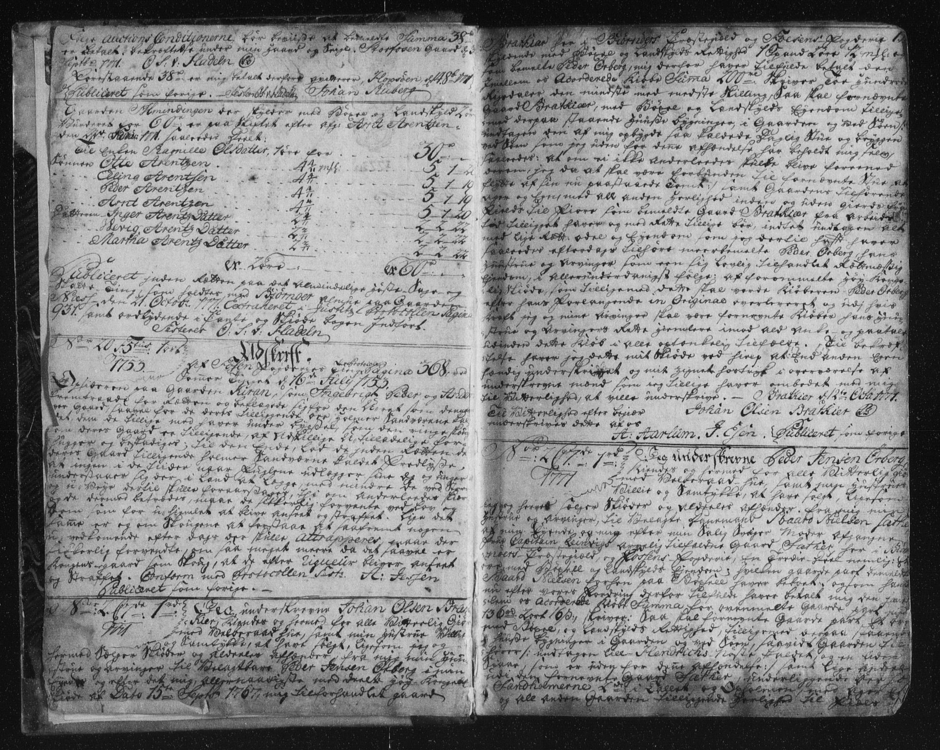 Fosen sorenskriveri, AV/SAT-A-1107/1/2/2C/L0004: Mortgage book no. 3, 1771-1800, p. 1