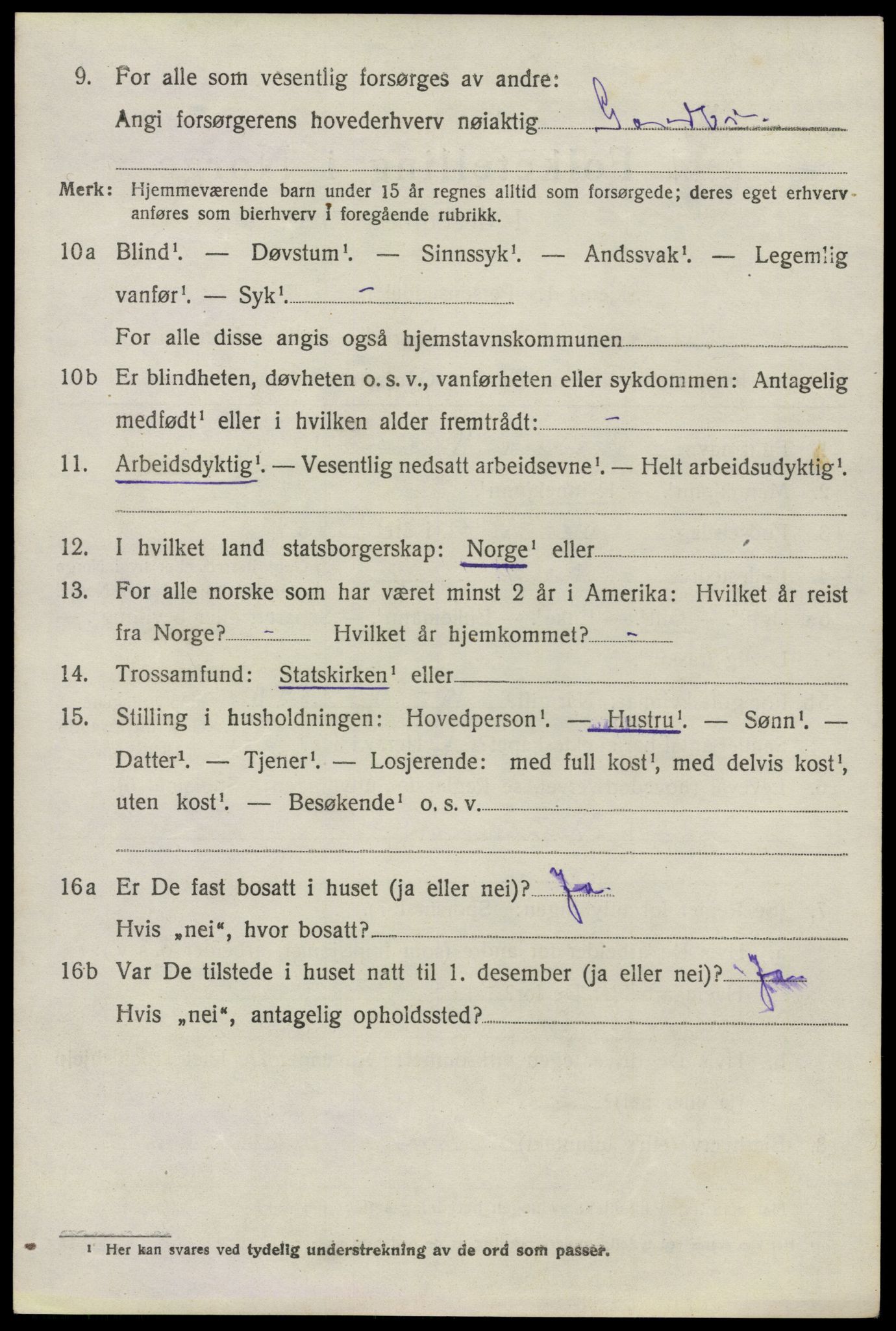 SAO, 1920 census for Rygge, 1920, p. 6198