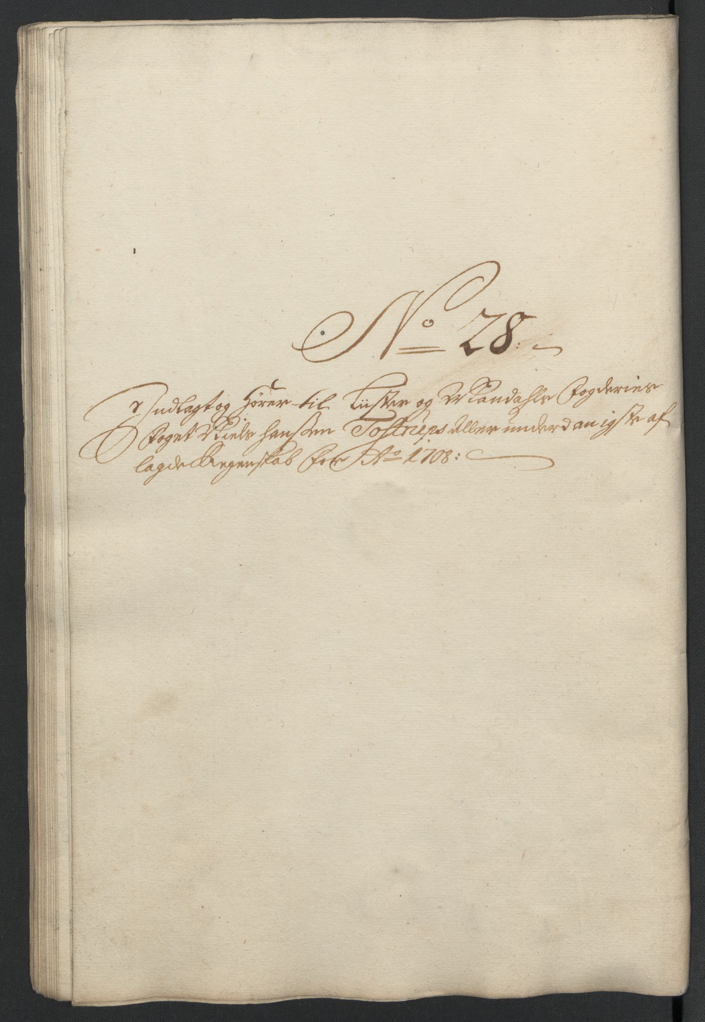 Rentekammeret inntil 1814, Reviderte regnskaper, Fogderegnskap, AV/RA-EA-4092/R43/L2552: Fogderegnskap Lista og Mandal, 1705-1709, p. 156