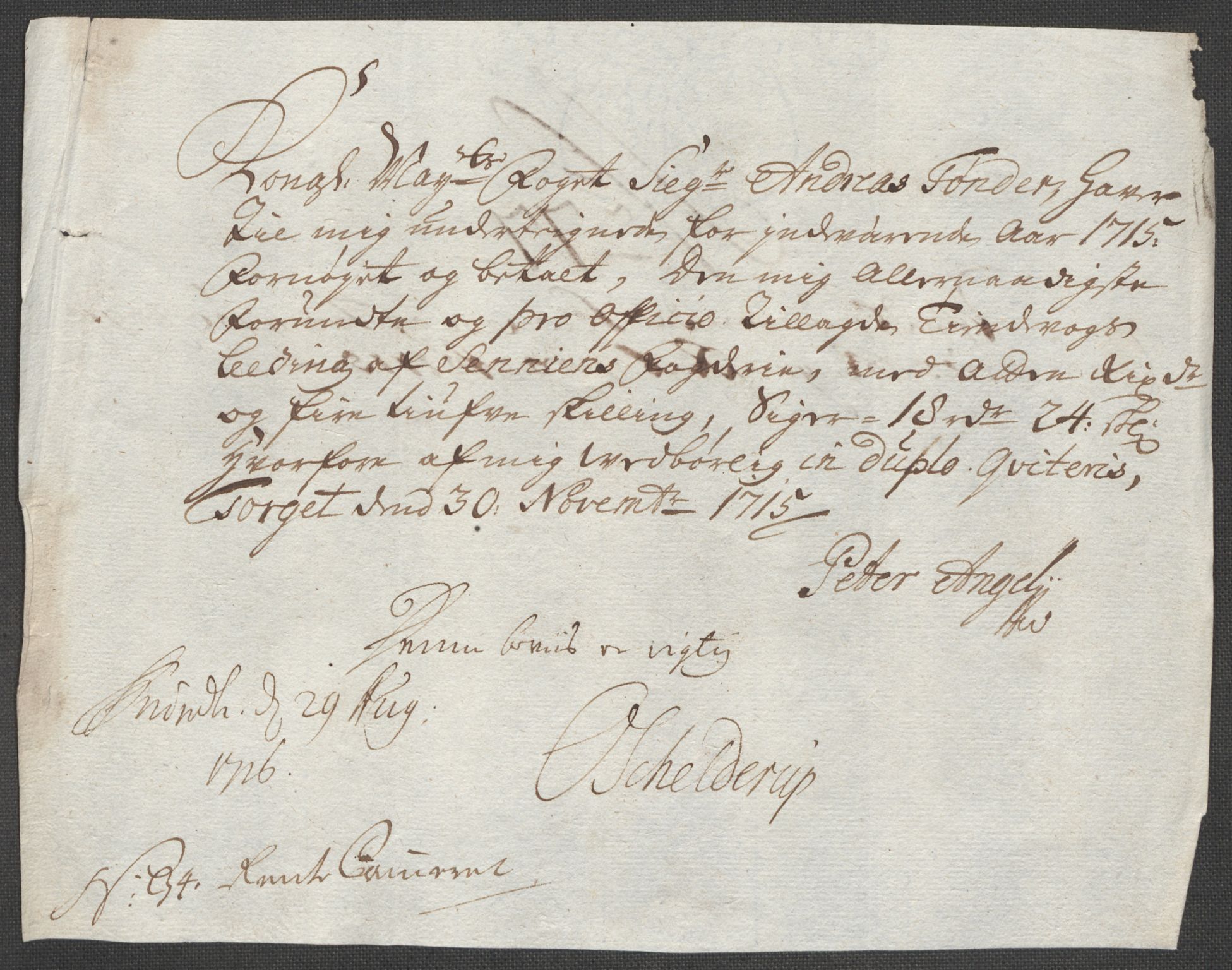 Rentekammeret inntil 1814, Reviderte regnskaper, Fogderegnskap, AV/RA-EA-4092/R68/L4761: Fogderegnskap Senja og Troms, 1715, p. 316