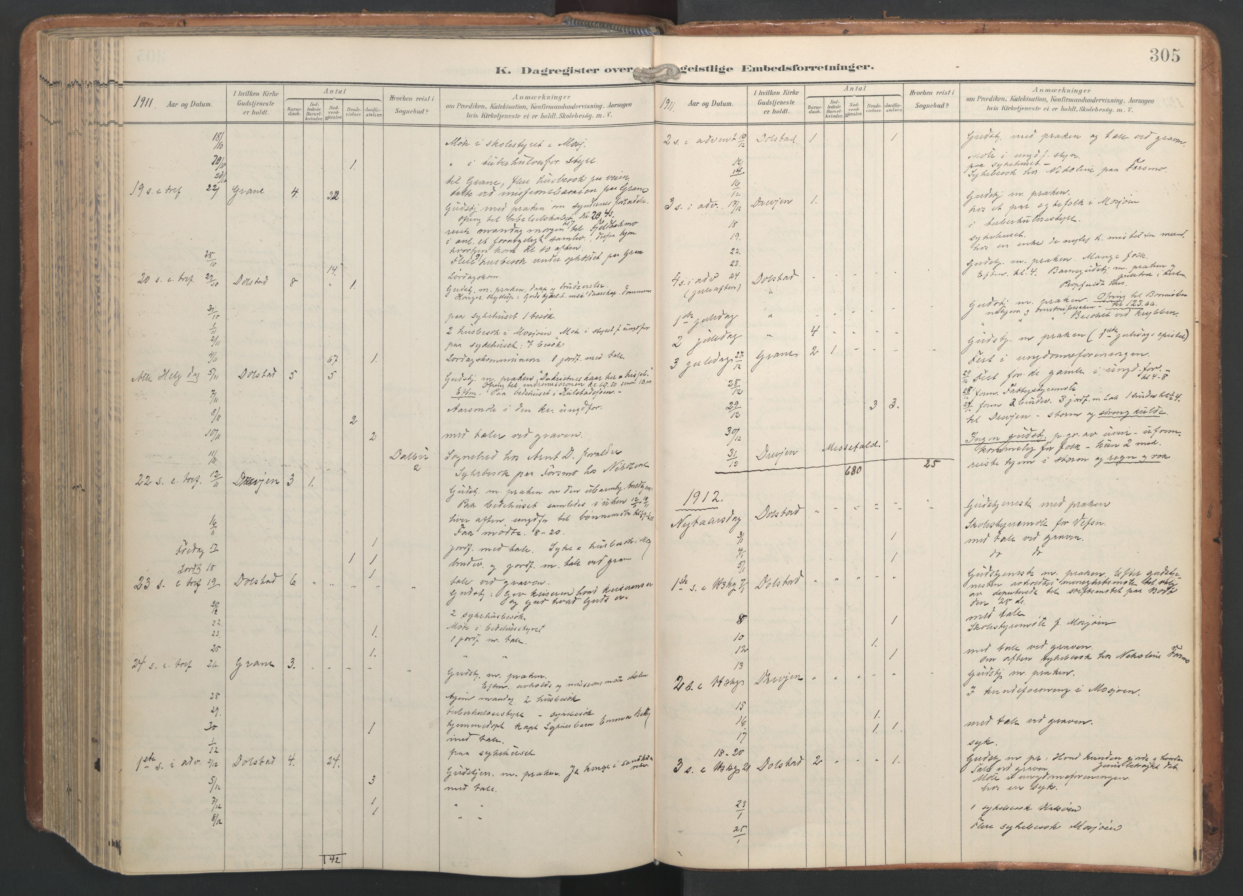 Ministerialprotokoller, klokkerbøker og fødselsregistre - Nordland, AV/SAT-A-1459/820/L0298: Parish register (official) no. 820A19, 1897-1915, p. 305