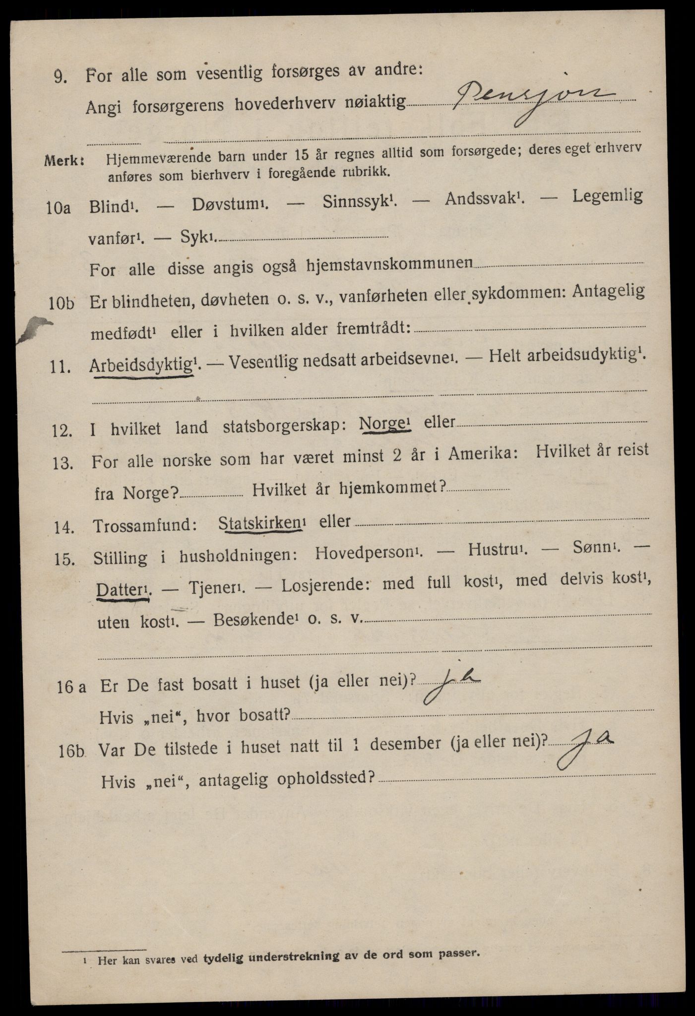 SAKO, 1920 census for Nissedal, 1920, p. 1822