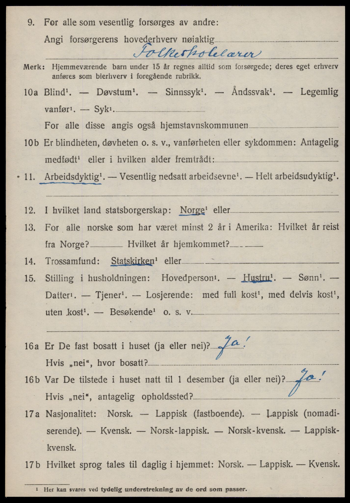 SAT, 1920 census for Orkdal, 1920, p. 7245