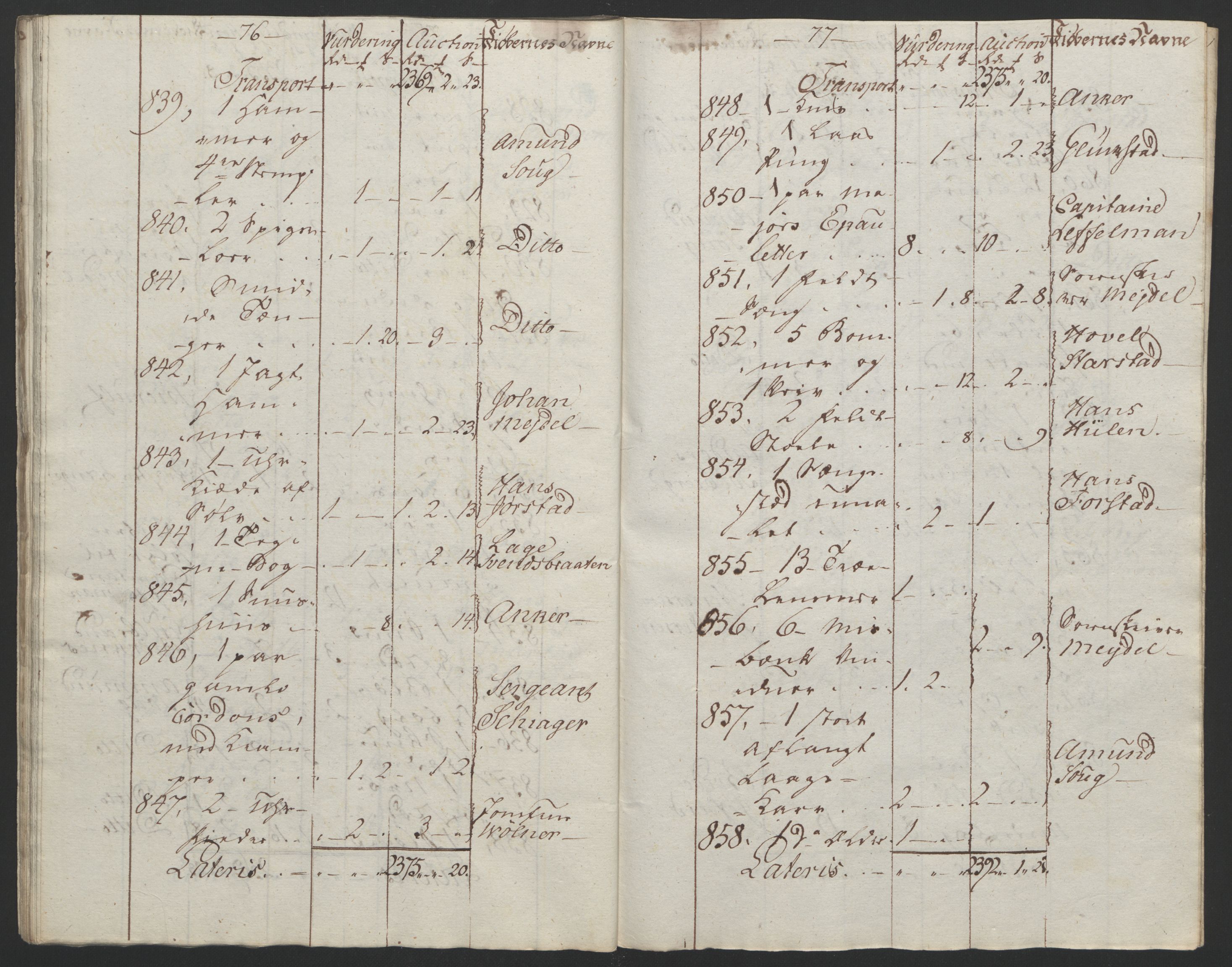 Forsvaret, Generalauditøren, AV/RA-RAFA-1772/F/Fj/Fja/L0025: --, 1732-1805, p. 320