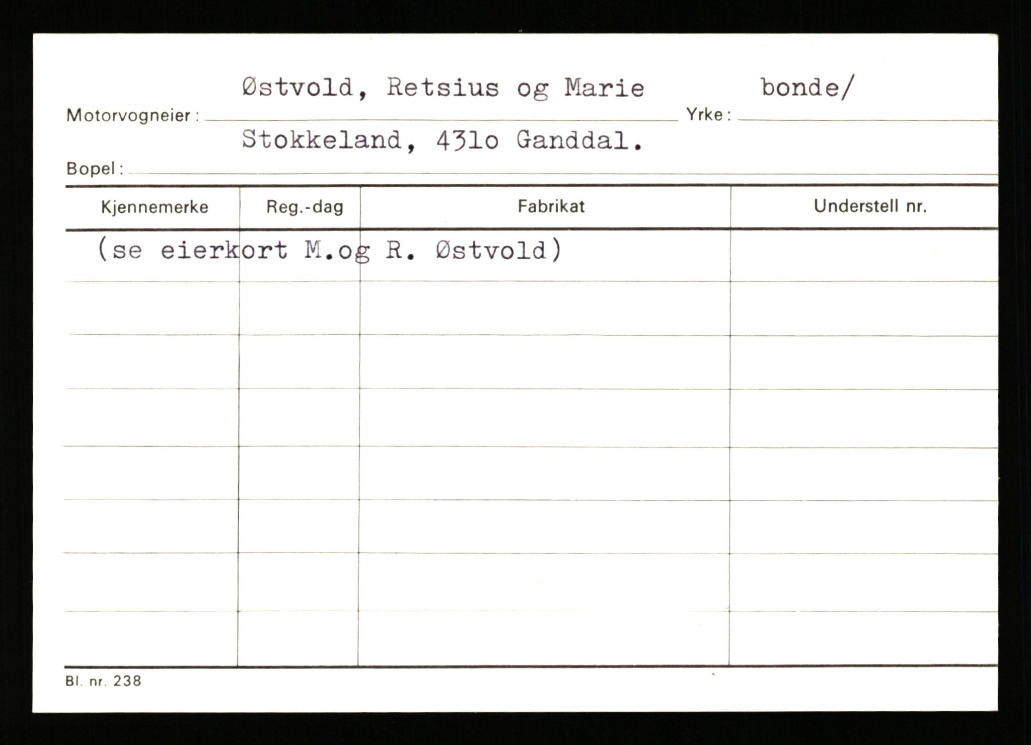 Stavanger trafikkstasjon, SAST/A-101942/0/H/L0044: Øksna - Åmo, 1930-1971, p. 1415