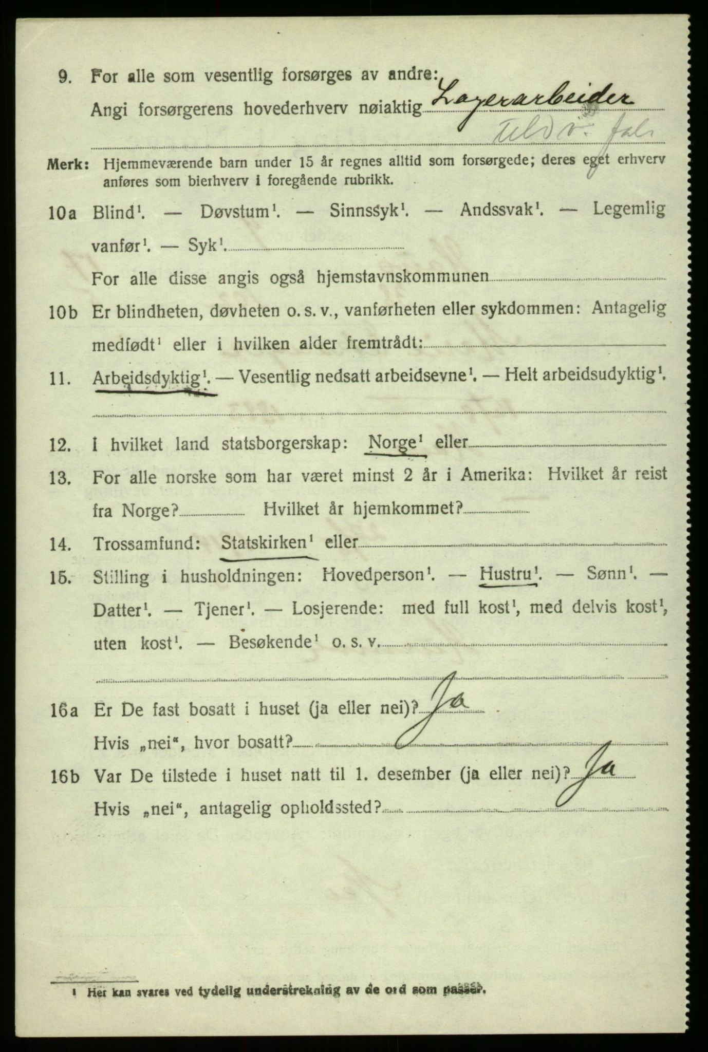 SAB, 1920 census for Haus, 1920, p. 11557
